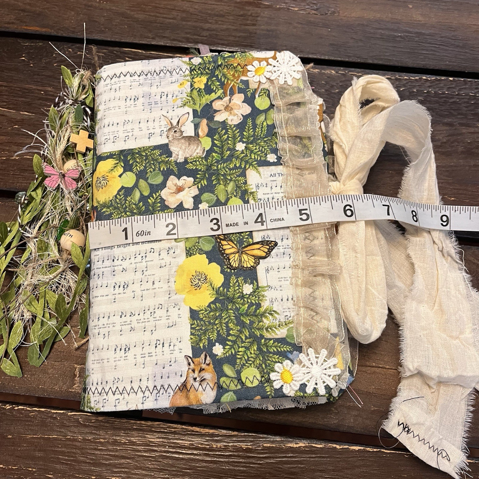 Junk Journal Nature Music Hymns Christian Faith Based Softcover Decorated 3 Sig