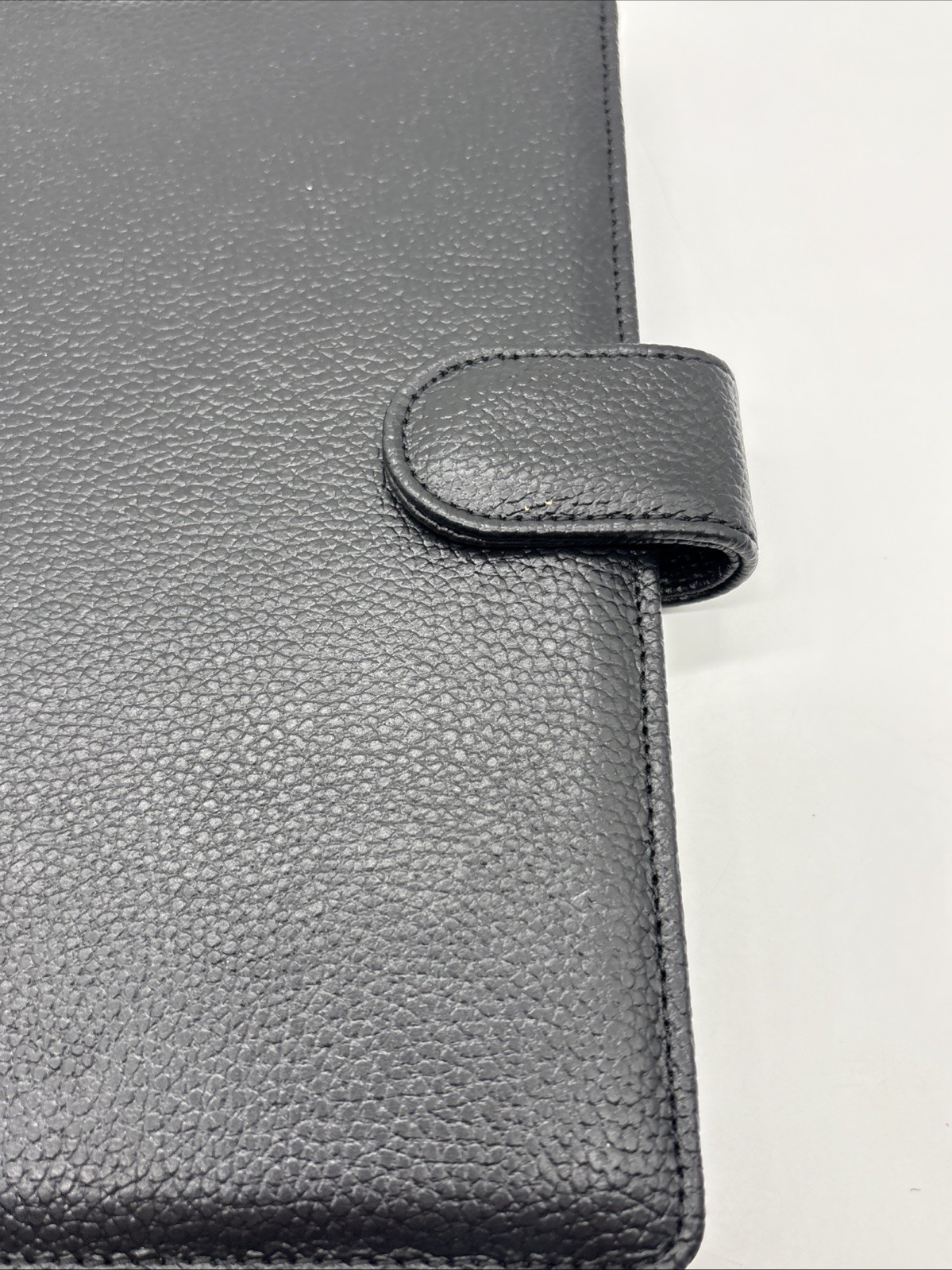 CLOTH and PAPER Luxury A5 Ring Planner Agenda Smooth Leather Black – No Rings