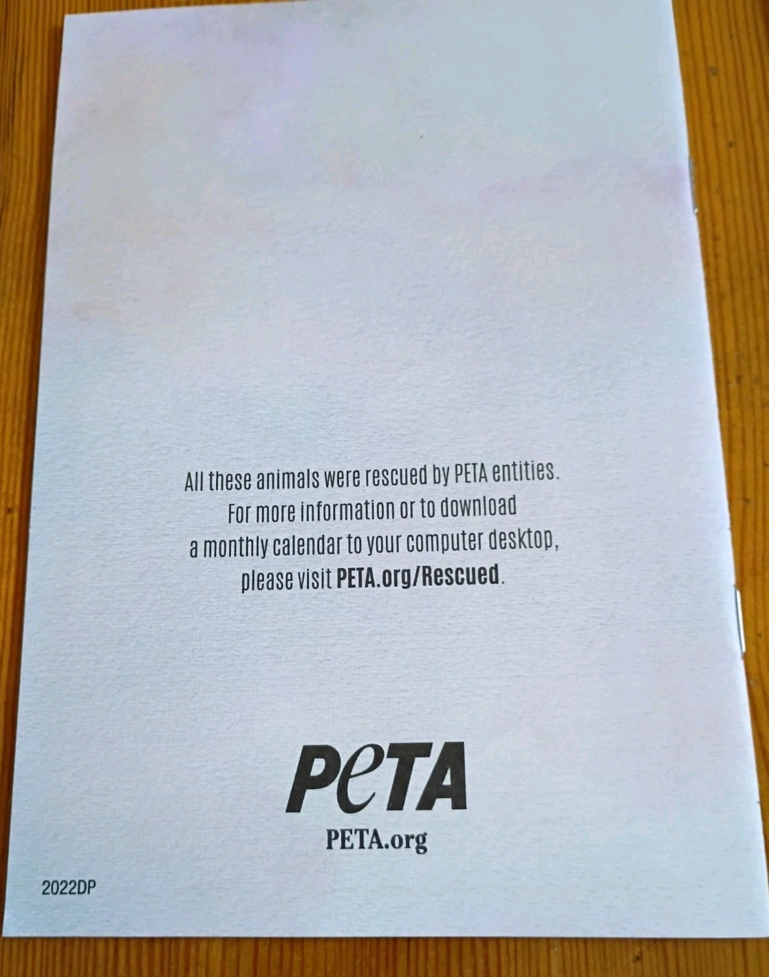2023 PETA 5 x 7″ Desk Planner 2 Greeting Cards Thank You Thinking of You Lot