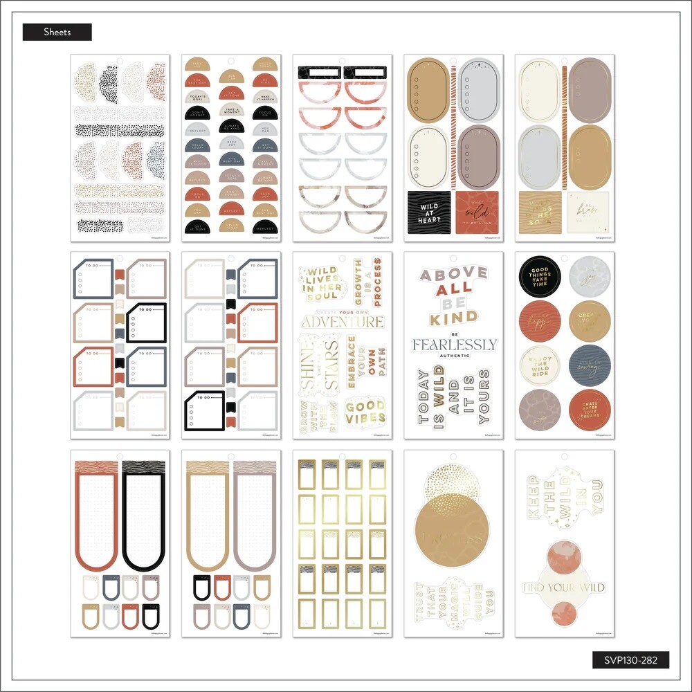 Happy Planner TAMING THE WILD Value Pack Stickers 349 Pcs