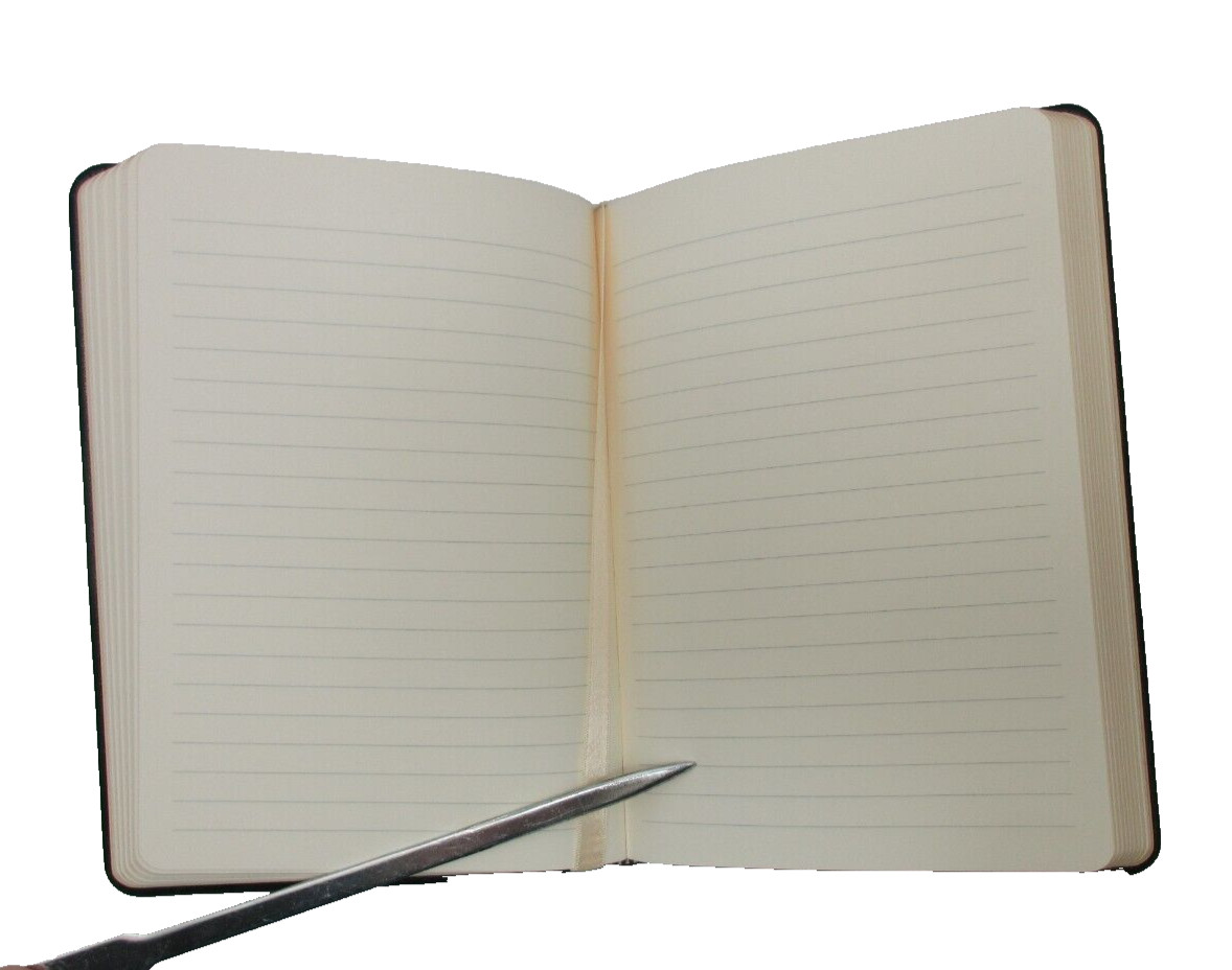 Leather Soft Cover Travel Journal Notebook 7″ 224 Lined Pages Swoozie’s Black