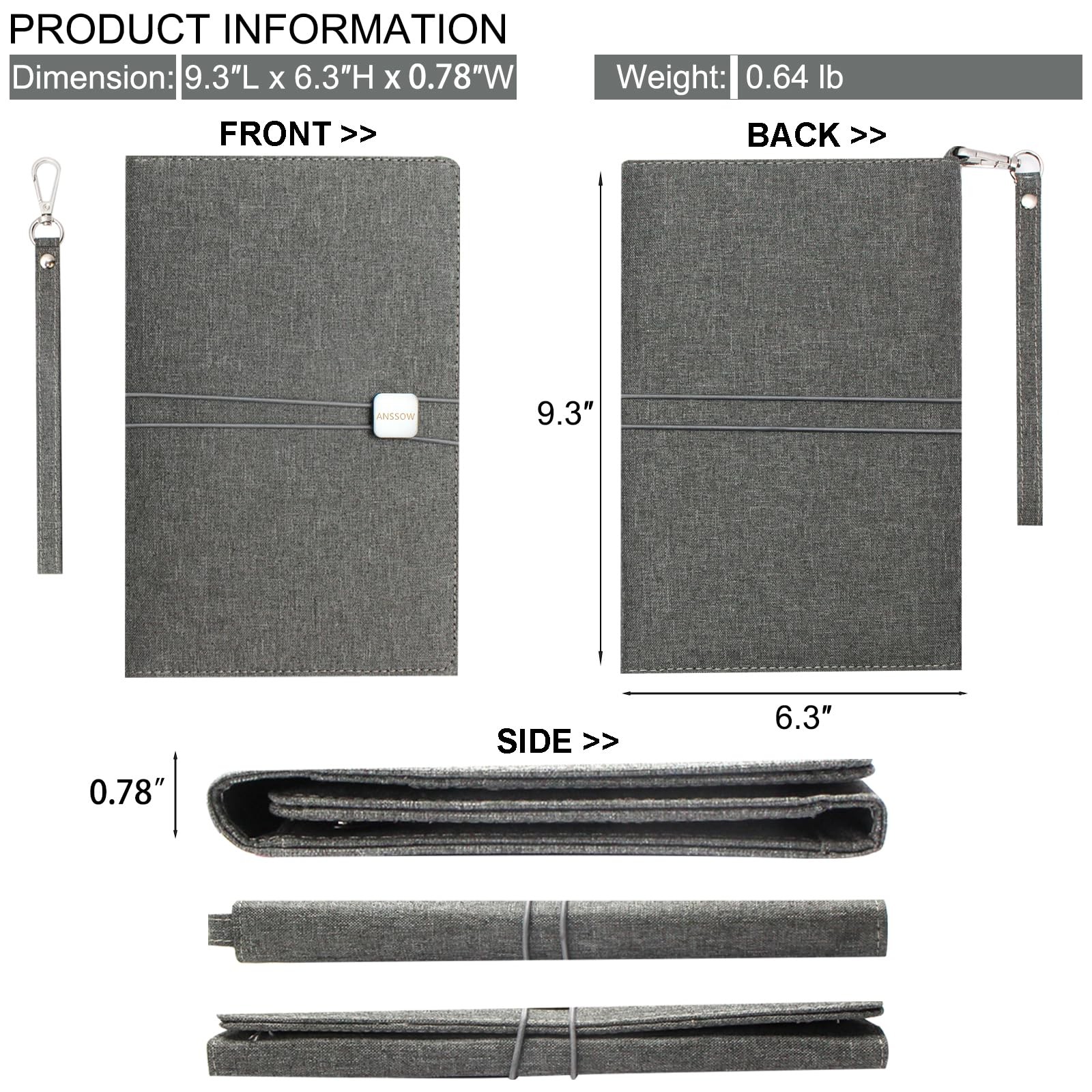 Folio Cover with Rocketbook Notebook – Portfolio Organizer Padfolio, Business…