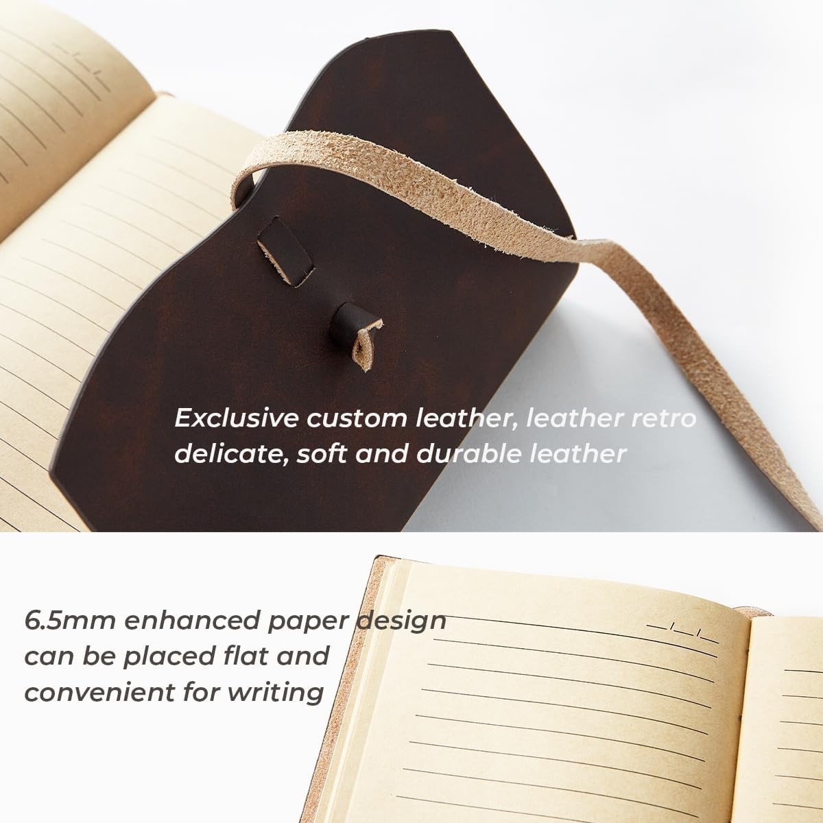 Luxury Brown Leather Journal – 260 Pages, Vintage Style for Writing & Sketching