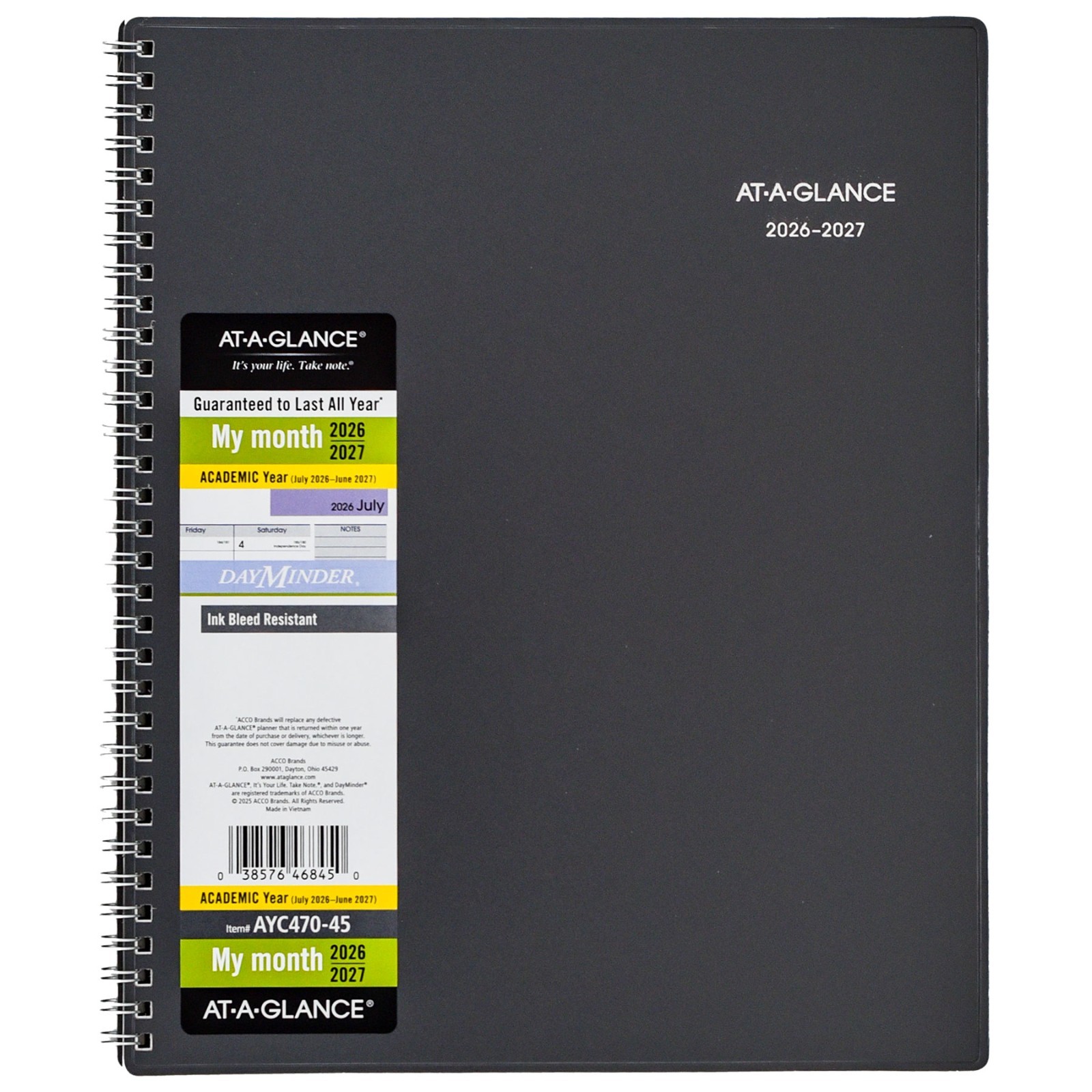 At-A-Glance 2026-2027 AYC470-45 Academic Monthly Planner, 8-1/2 x 11″