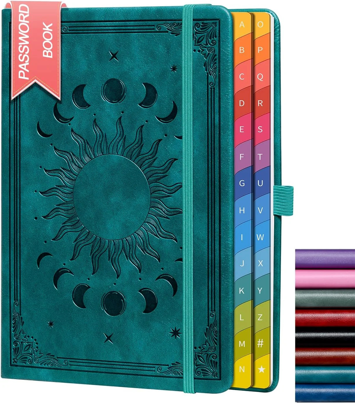 Password Keeper Book with Colorful Alphabetical Tabs, 5.7″×8.4″Hardcover Interne