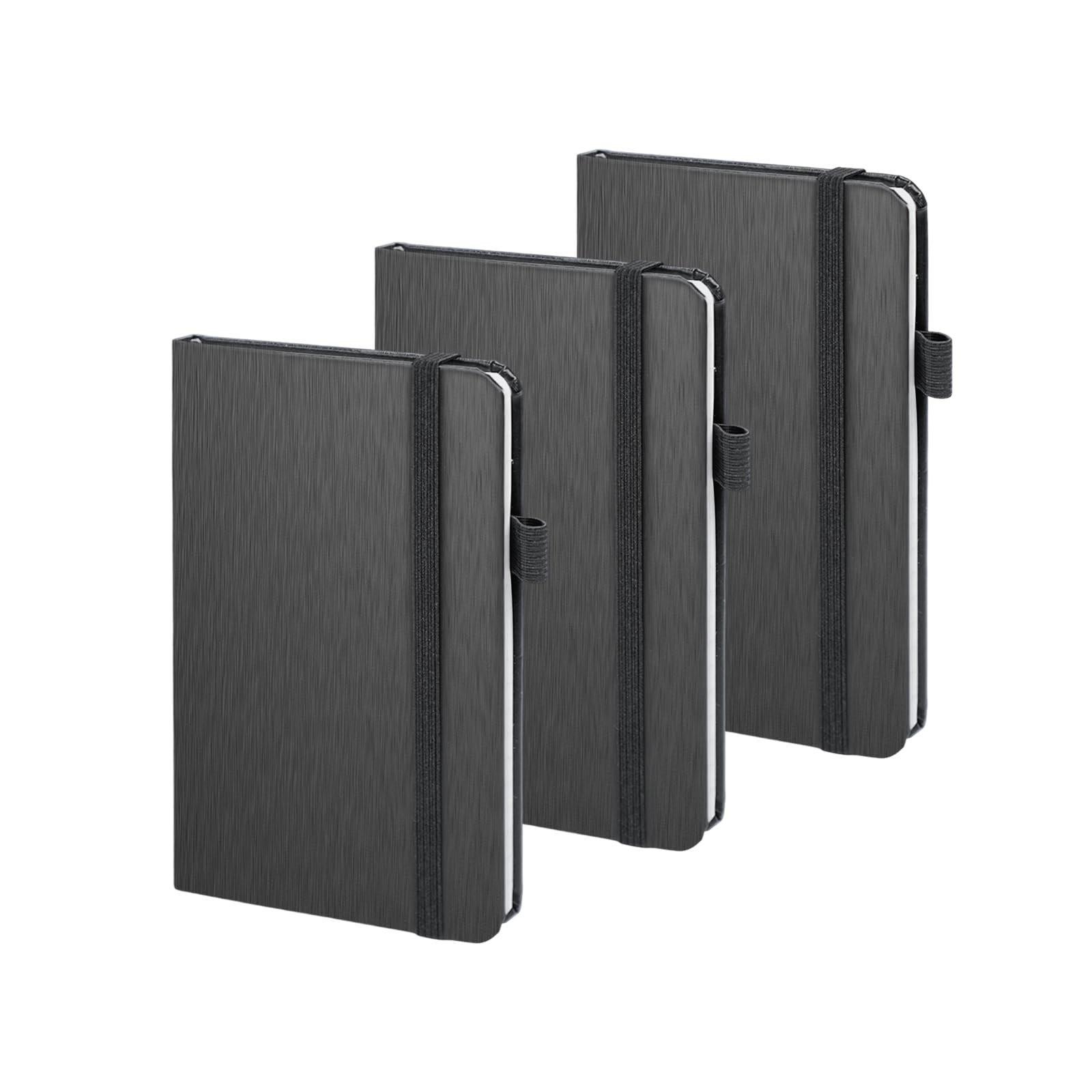 ONAVIA A6 Pocket Notebook Lined Journals, Small Journaling A6, Black