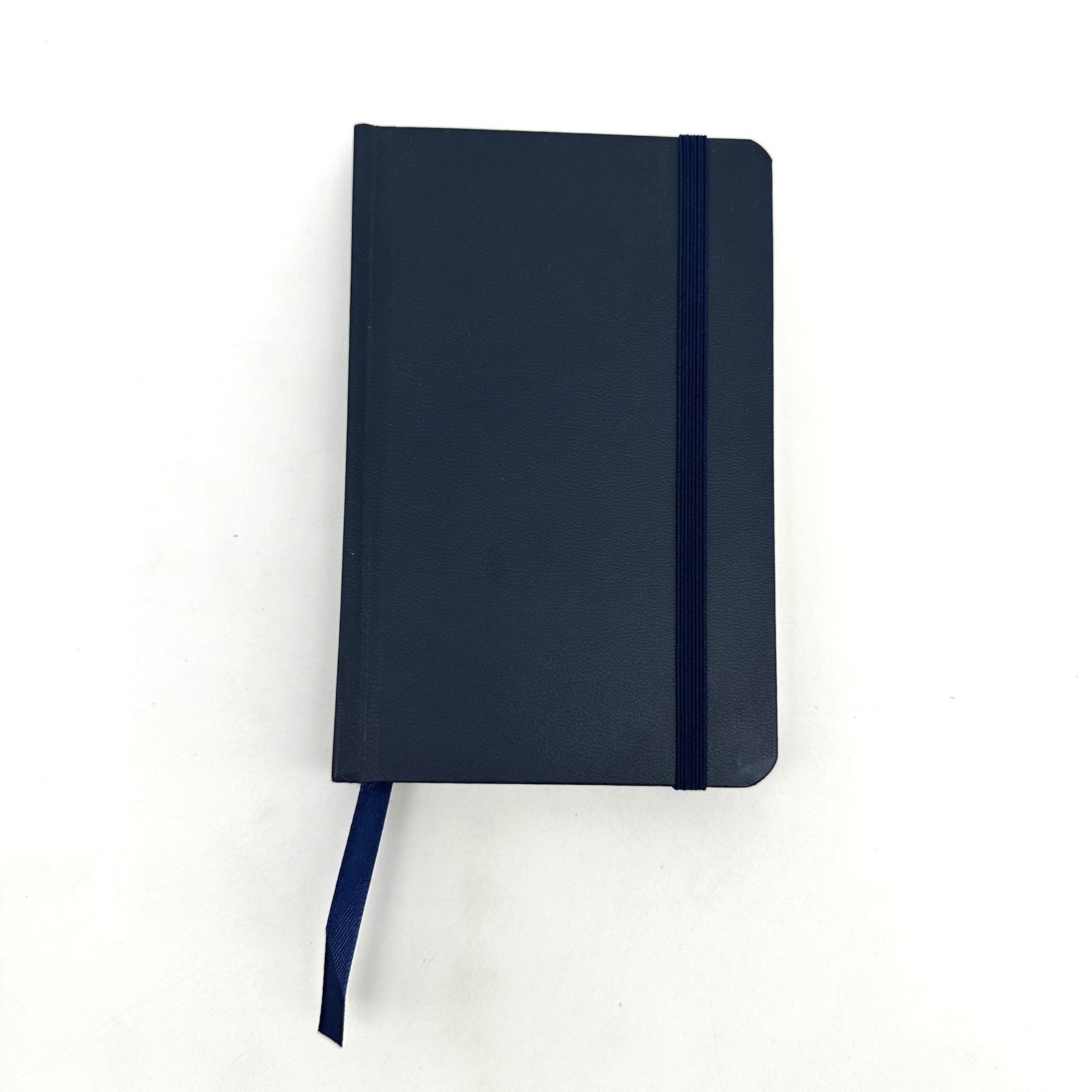 TOP FLIGHT Navy Blue Dot Grid Notebook Journal Hardcover Elastic Closure Ribbon