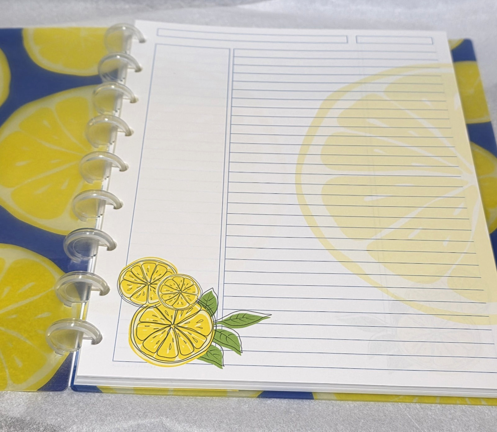 Levenger CIRCA Lemonade Lemon Ruled Annotation Notebook Midway Size New! 50 sht.