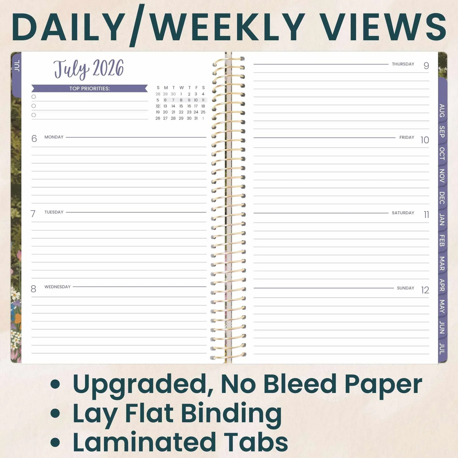 2026–27 Soft Cover Planner, 5.5″ x 8.25″ | Wildflower Mountainside