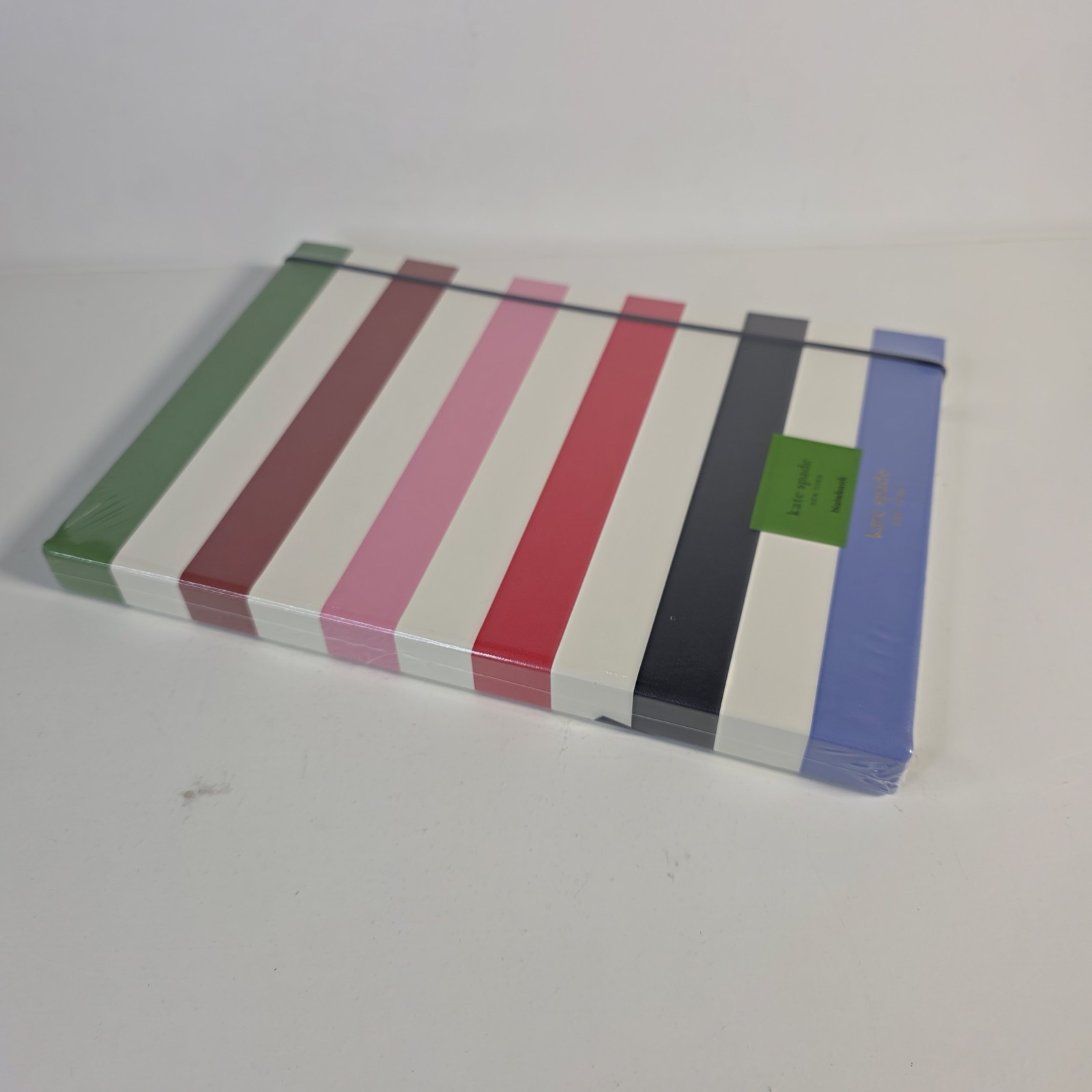 Kate Spade Adventure Stripe Take Note XL Notebook 168 Lined Pages Ribbon Pocket