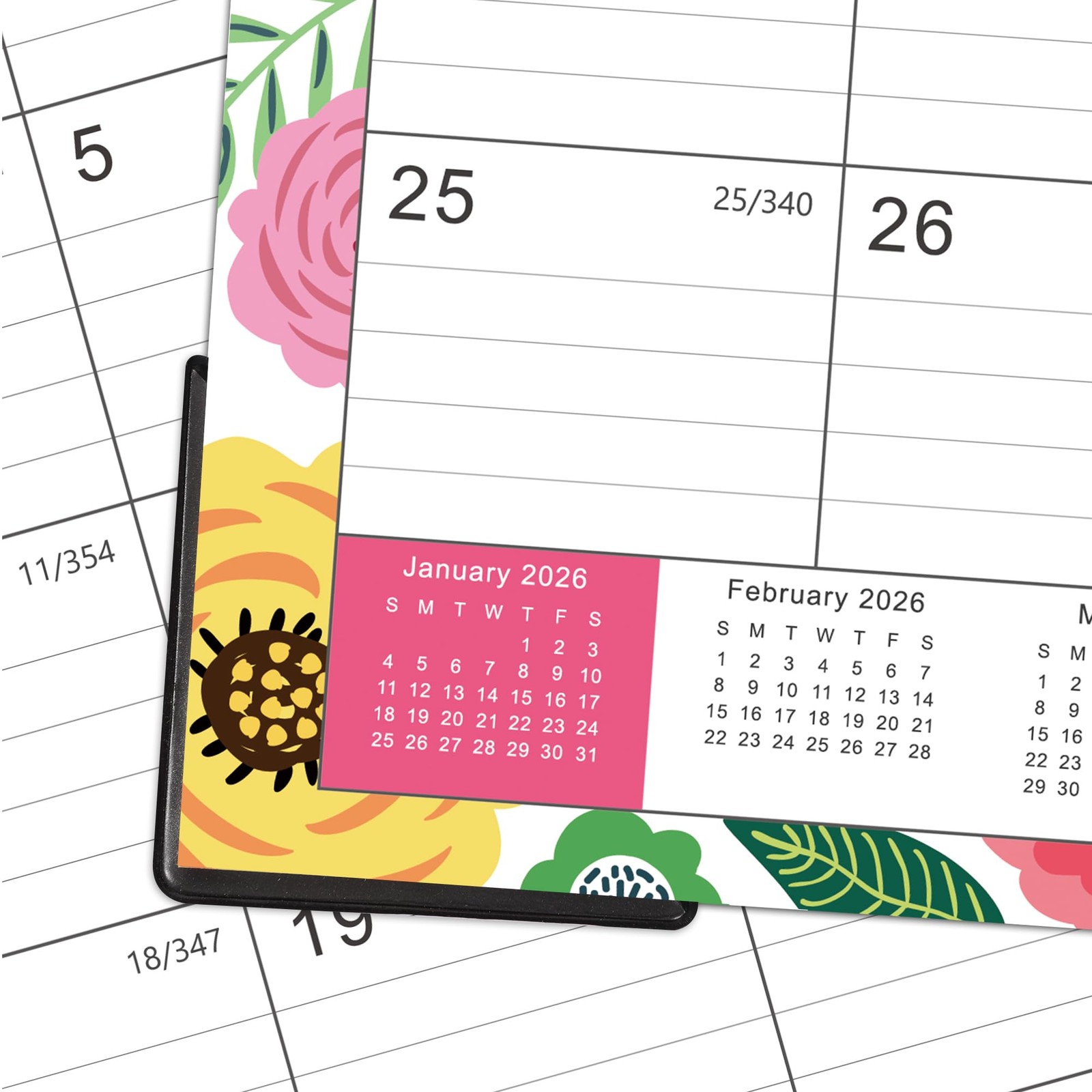 Desk Calendar 2026, 12 Month Planner, 17X12 Inch, With Notes