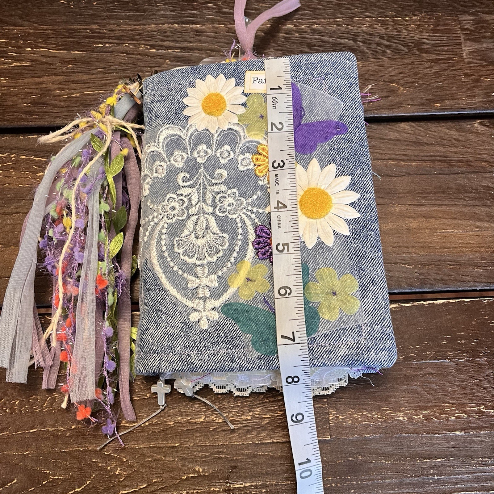 Junk Journal Floral Faith Christian Boho Denim Cottage Core 3 Sig Softcover