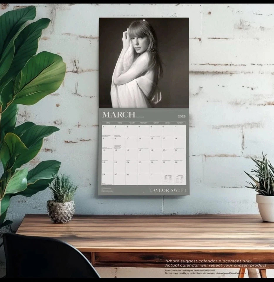 Taylor Swift OFFICIAL | 2026 12×24″ (Hanging) Monthly Square Wall Calendar