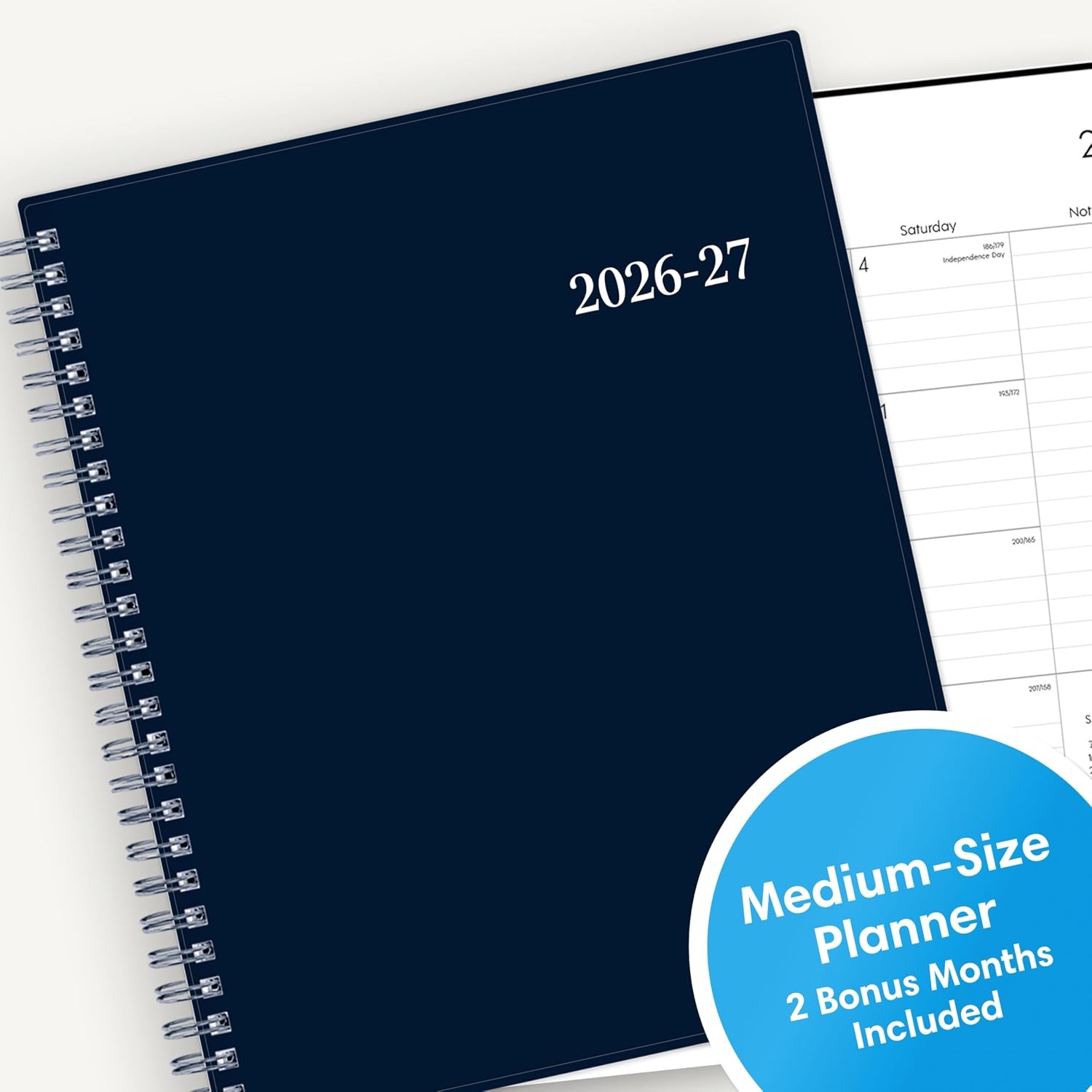 2027 Academic Planner Calendar Weekly Monthly Planner 7″ x 9″ Navy Blue