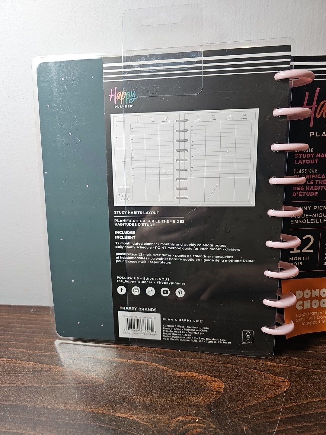 The Happy Planner 12-month planner 24-25 Classic Study Habits Sunny Picnic