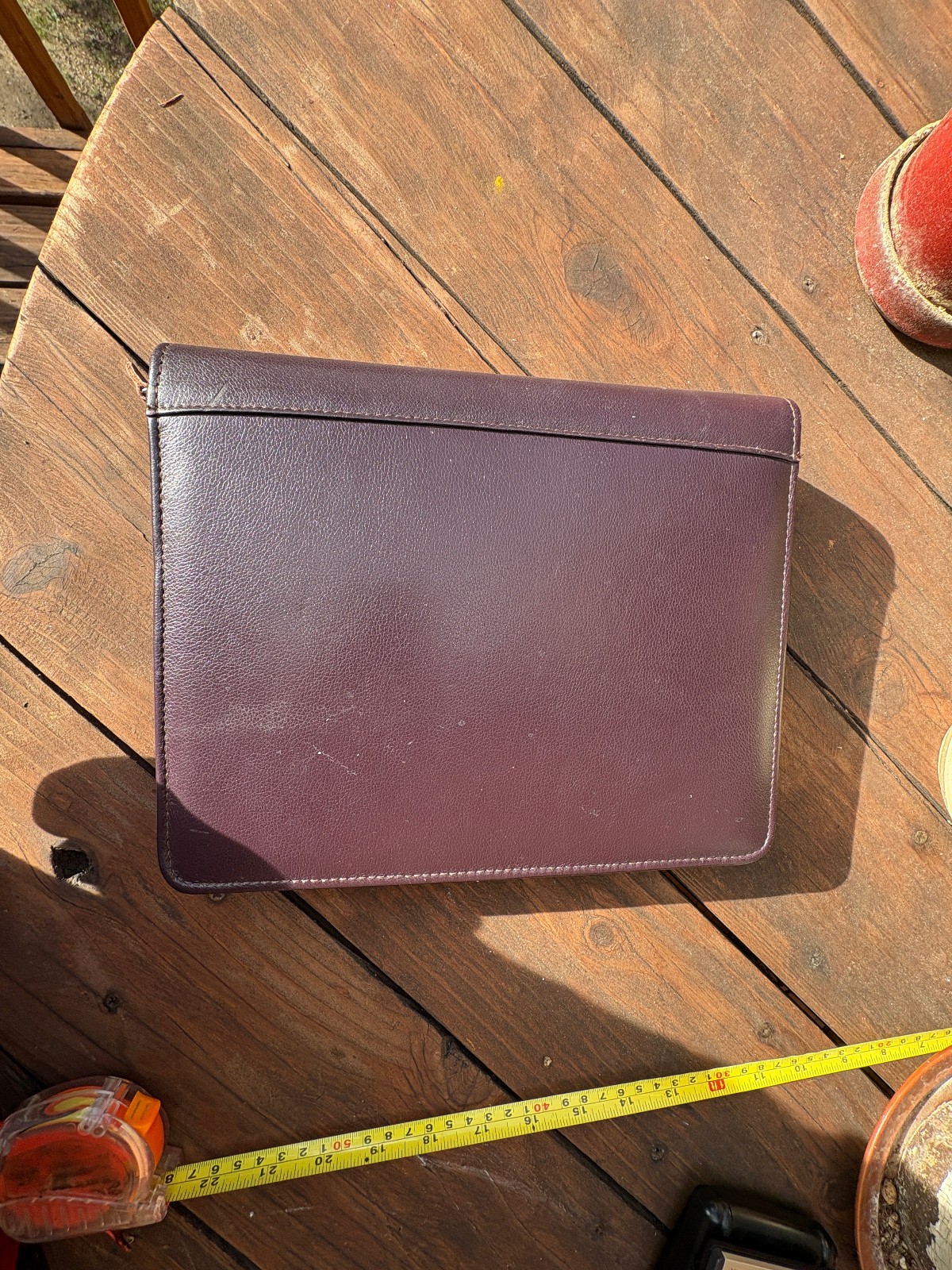 Franklin Covey Leather Planner 8″x10″ Leather Burgundy Zip 7 Ring Binder