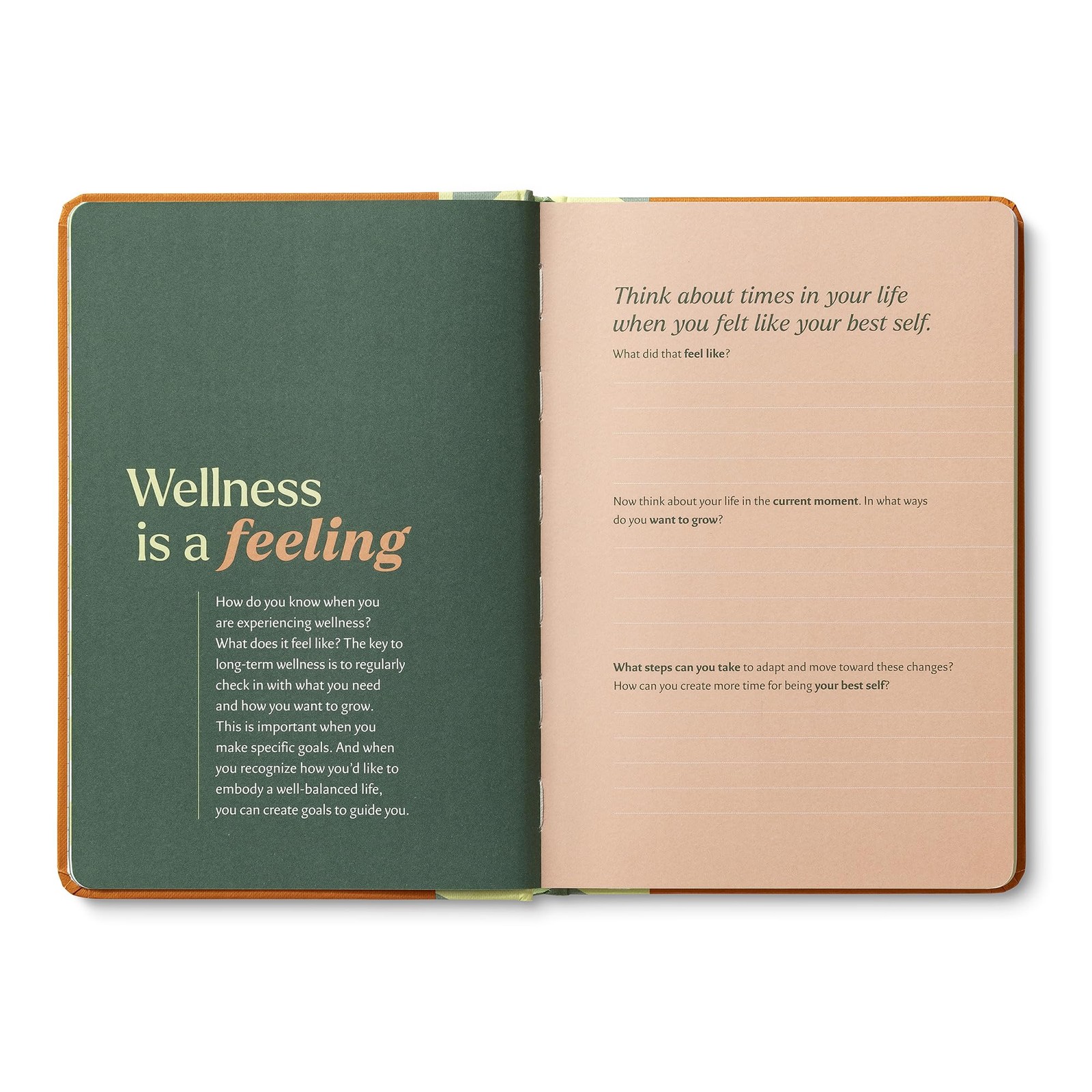 Compendium – Wellness Every Day Guided Journal: A Daily Orange