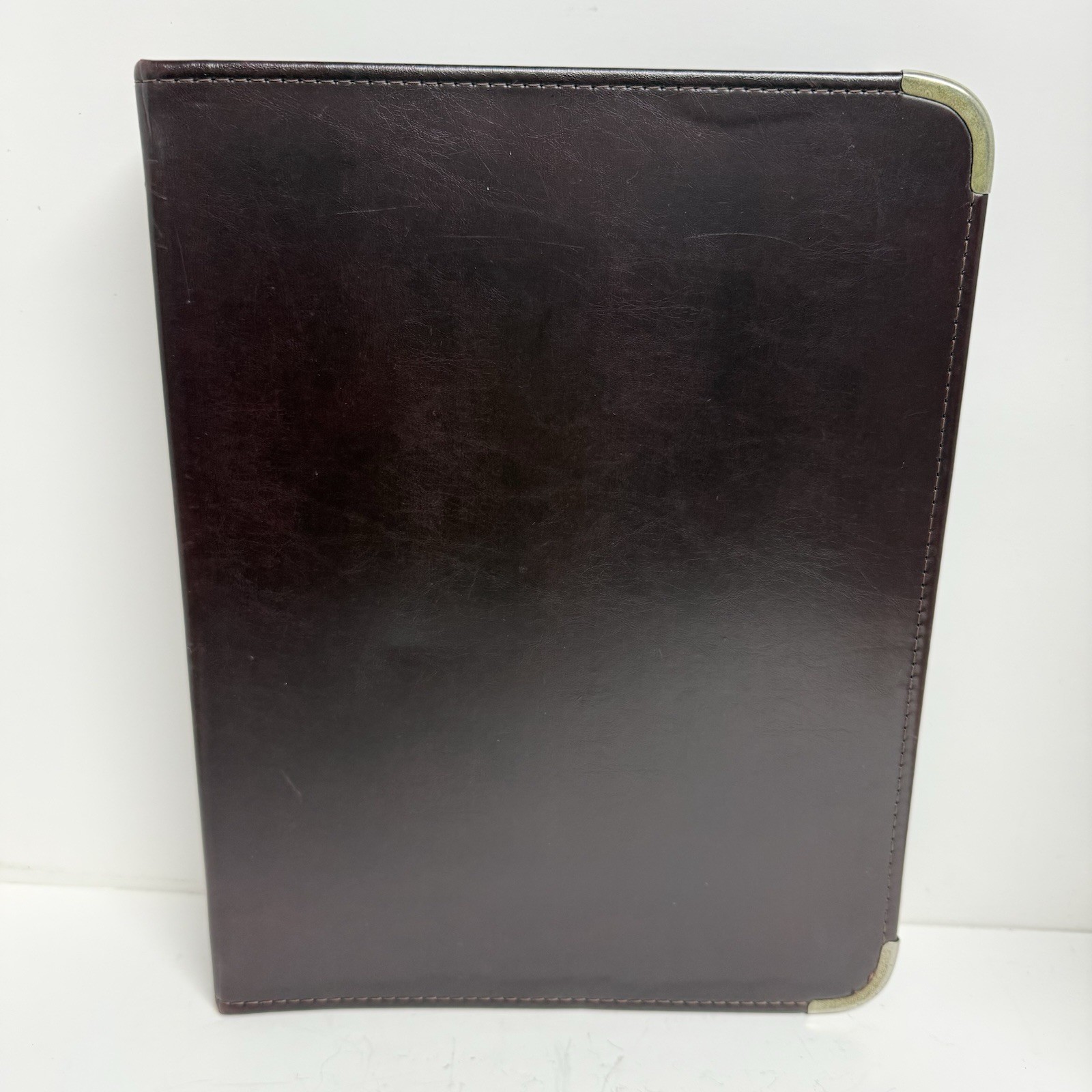 Vtg Cambridge 3 Ring Zipper Padfolio Portfolio Binder 13×10 Burgundy Organizer