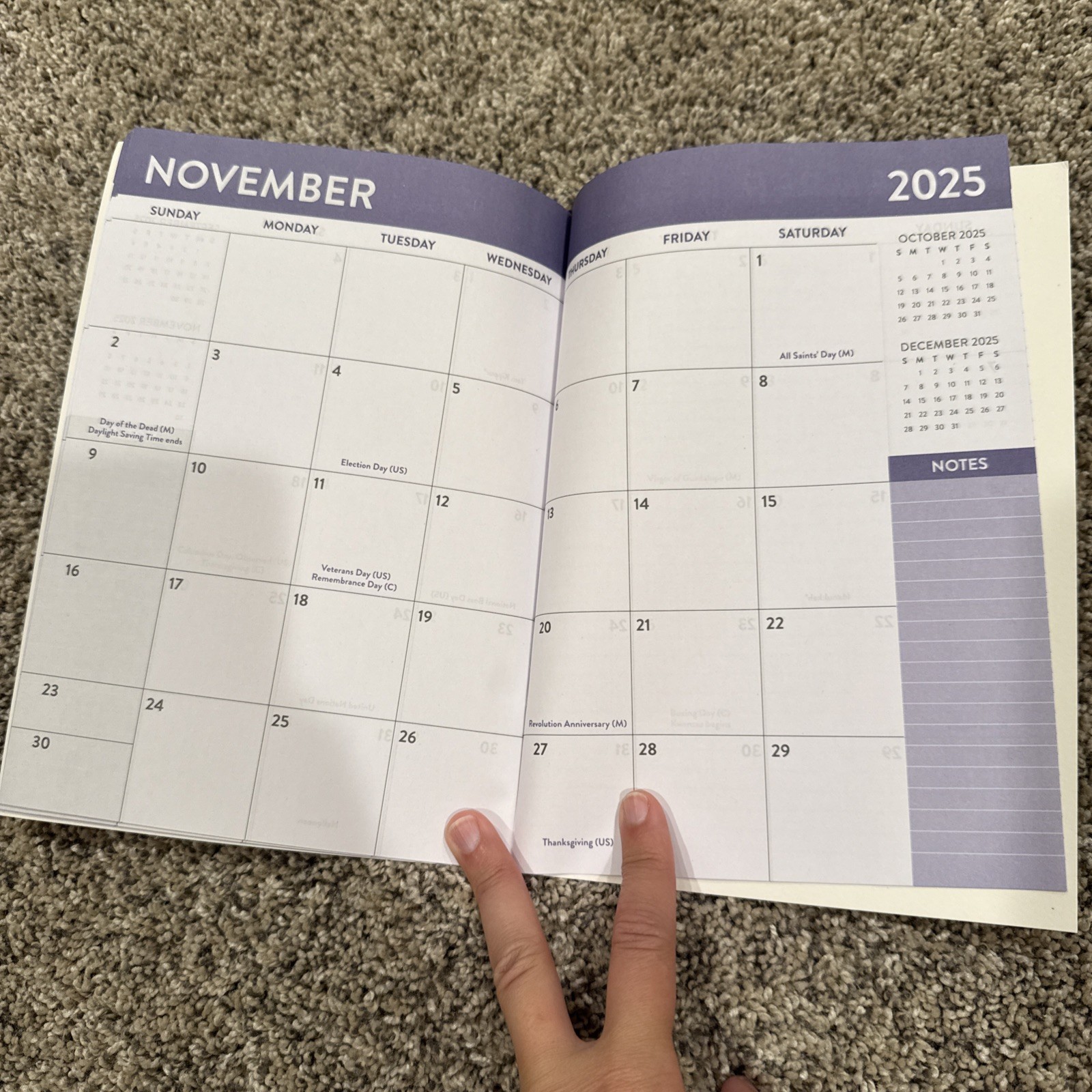 2025 Bright Stripes Planner And Agenda 32 Pages 6.75” X 9.5” Inches Paperboard
