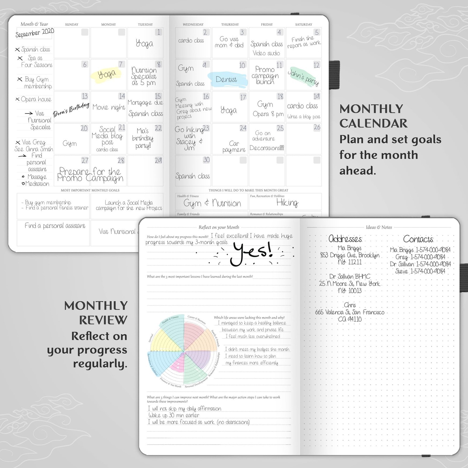 Legend Undated Weekly Planner – Goal Planner Journal & Organizer Notebook – A…