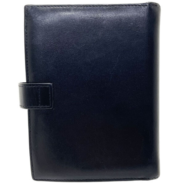 ■Authentic Gucci Notebook Cover Logo Plate Agenda Leather Black 039 3731 GUCCI