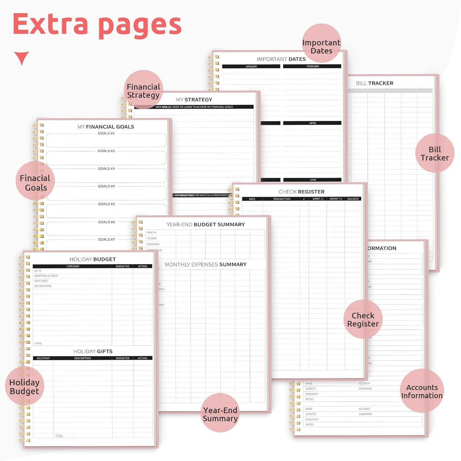 Budget Planner – Monthly Budget Book with Expense Tracker Notebook, Undated B…