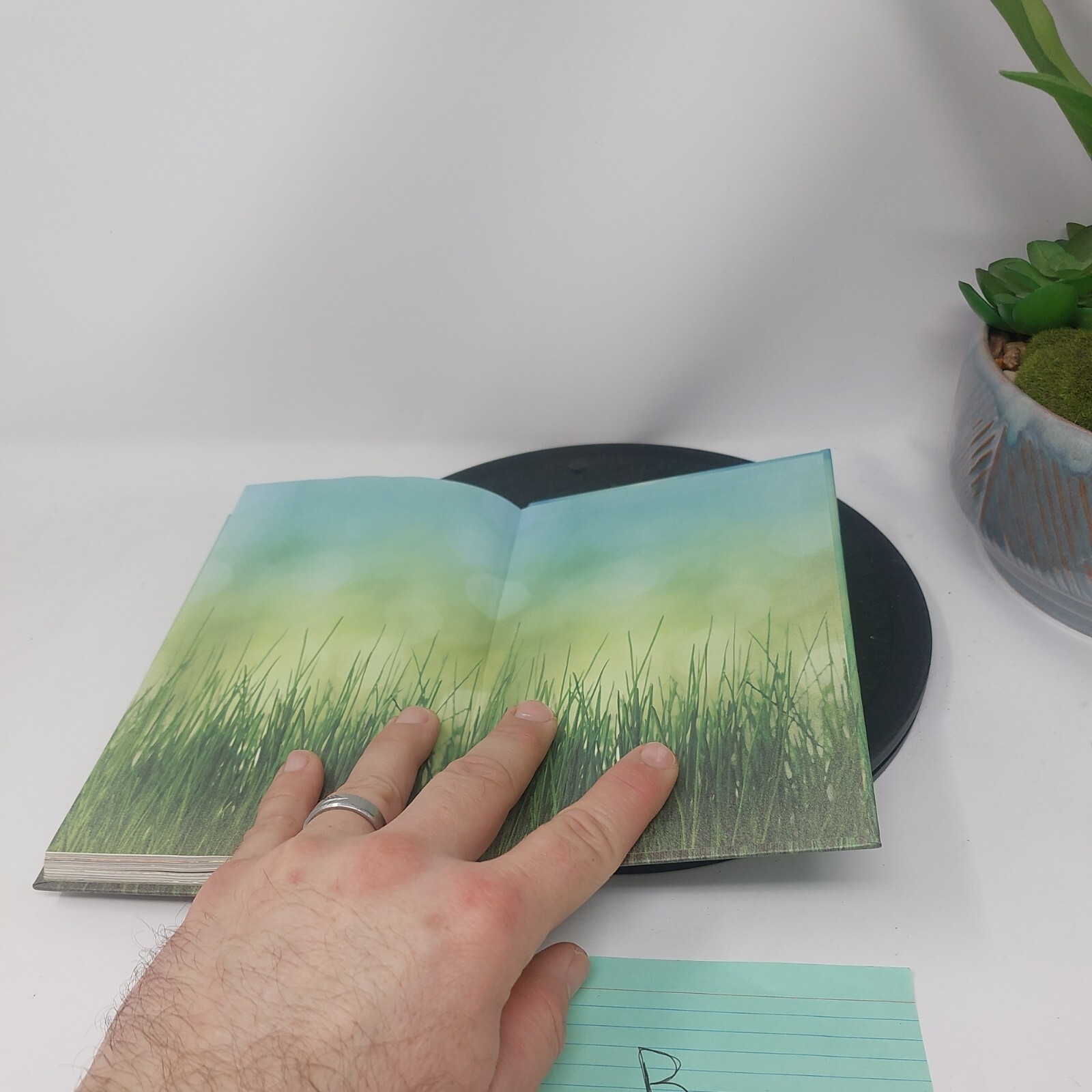 Guided Positivity Journal by 5 inches X 8 inch The Grass is Green Enough UNUSED