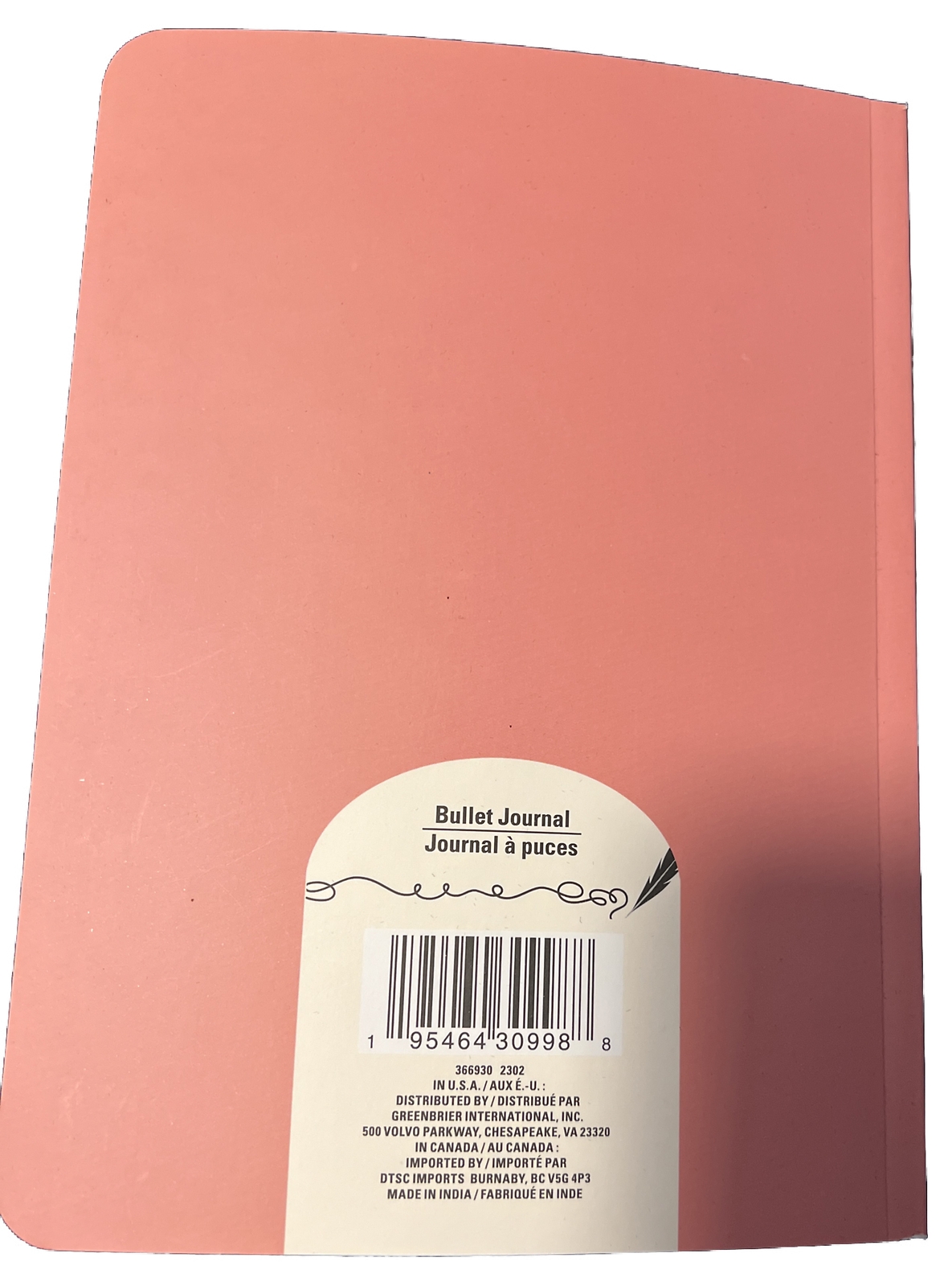 Bullet Journal-soft bound-approx. 7-1/2 in x 5-3/8 in-double-sided dotted pages
