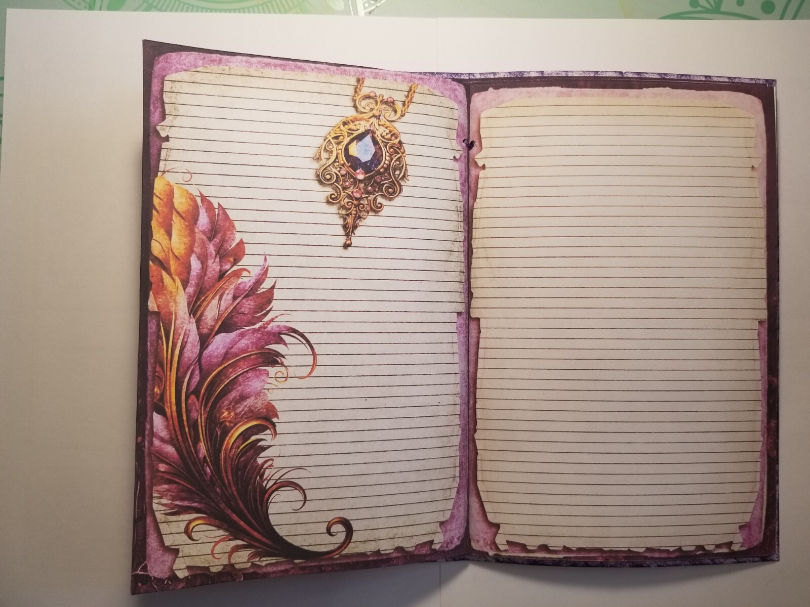 Junk Journal BLANK Booklet “FORTUNE TELLER”, LARGE 6″x9″ 40pg PSYCHIC, TAROT