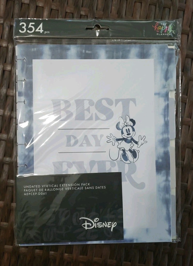 Happy Planner Disney BEST DAY EVER Undated Mickey & Minnie Mouse Extension Pack