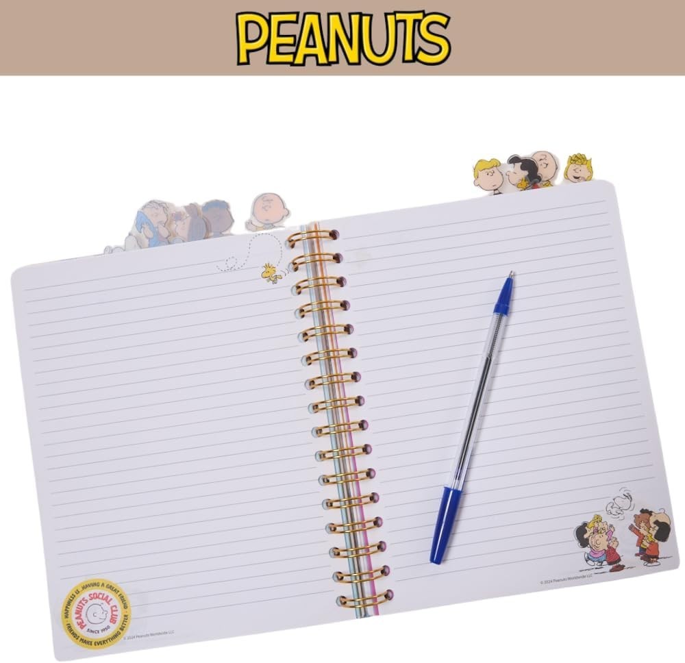 Peanuts Journal for School & Writing – 144 Lined Pages, Durable Vinyl Cover