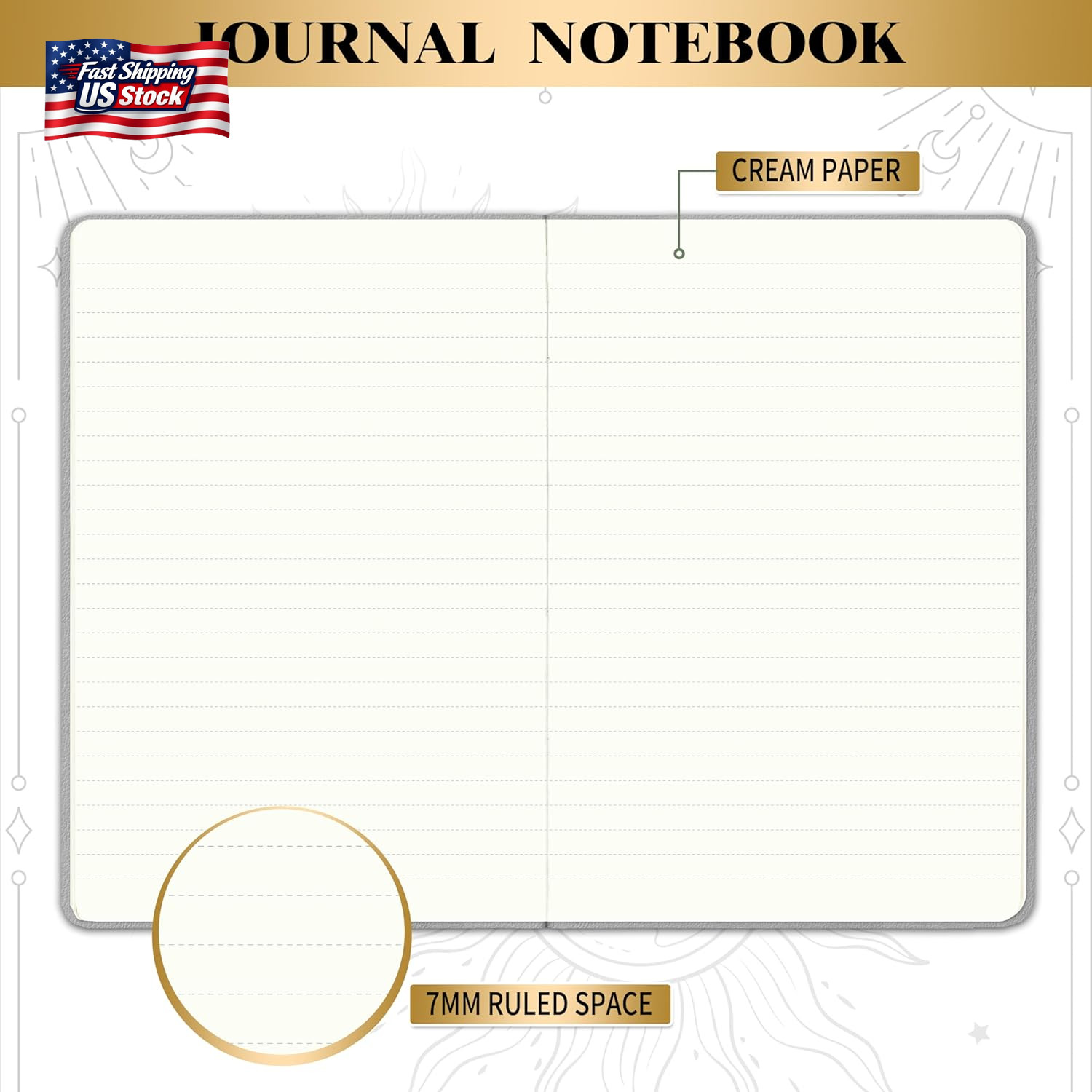 Artfan Ruled Notebook/Journal – Premium Thick Paper Faux Leather Classic Writing