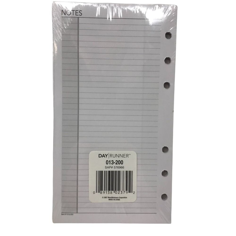 Day Runner Undated Planner Notes Refill 3.75″x6.75″