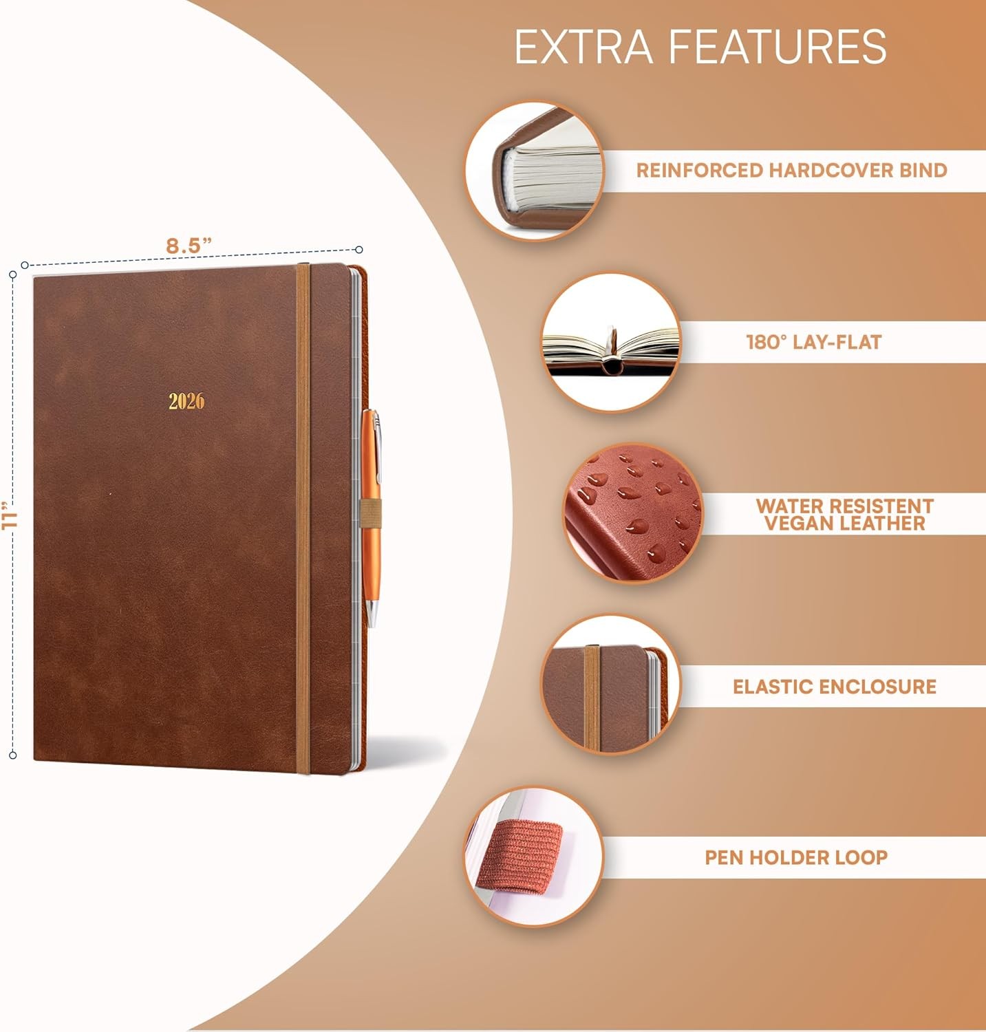 Ensight 2026 Appointment Book and Planner Ensight 6.5 x 8.5 inches Large Tabbed