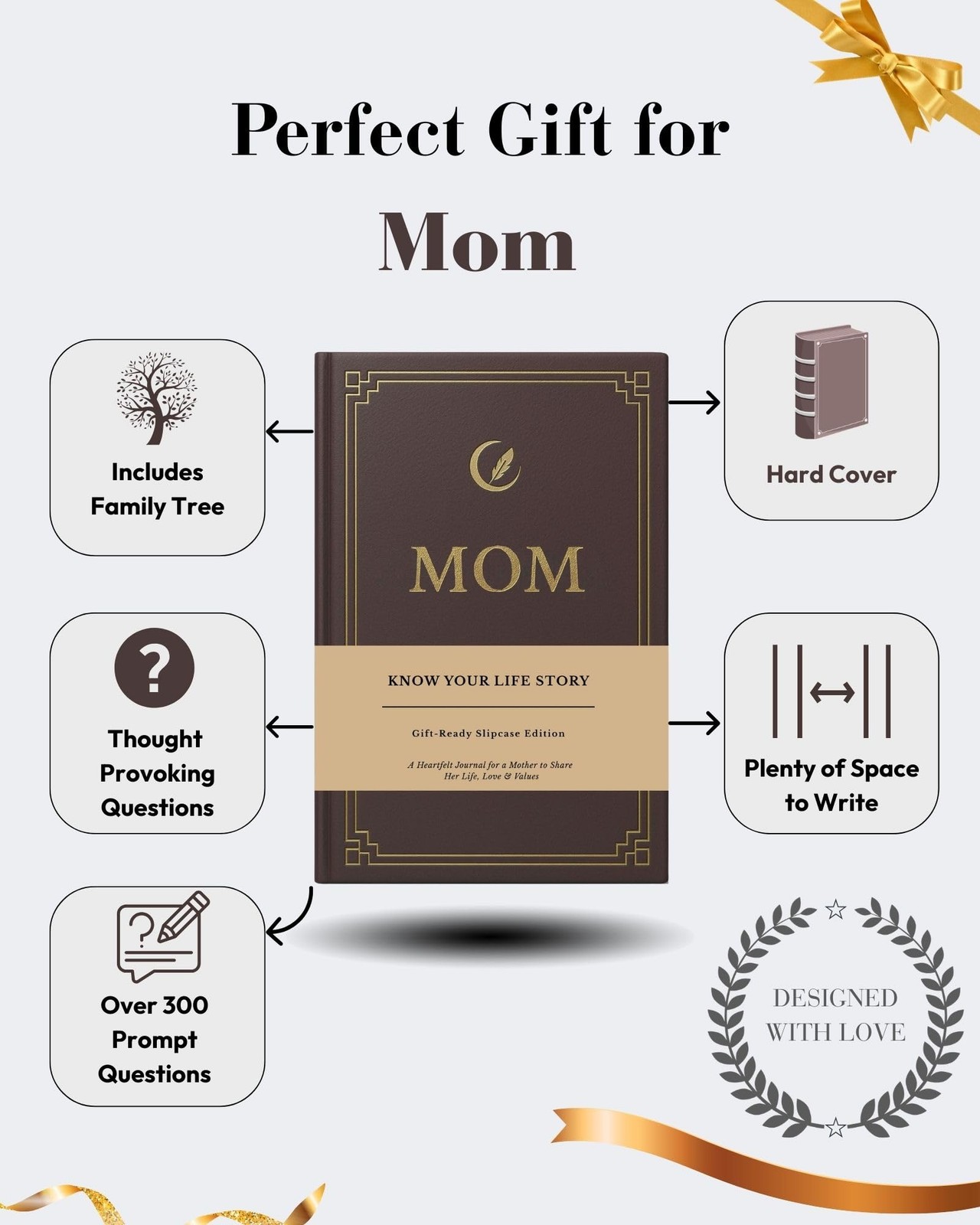 Know Your Life Story®, Mom Gifts: I Want to Story Dark Brown