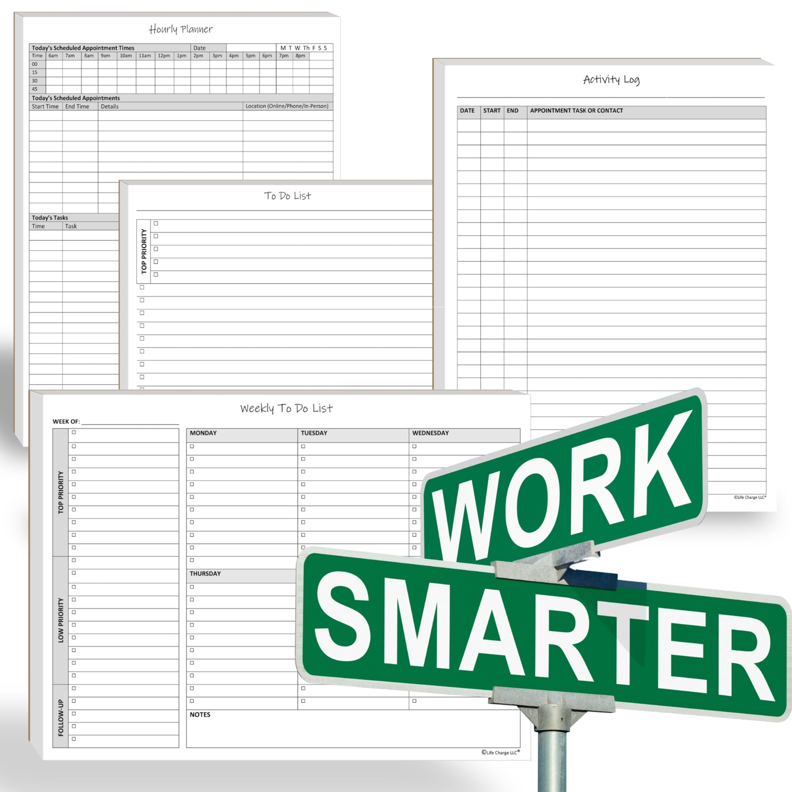 Weekly To-Do List Notepad 60 Pages 11×8.5in with Checklist Priority Notes