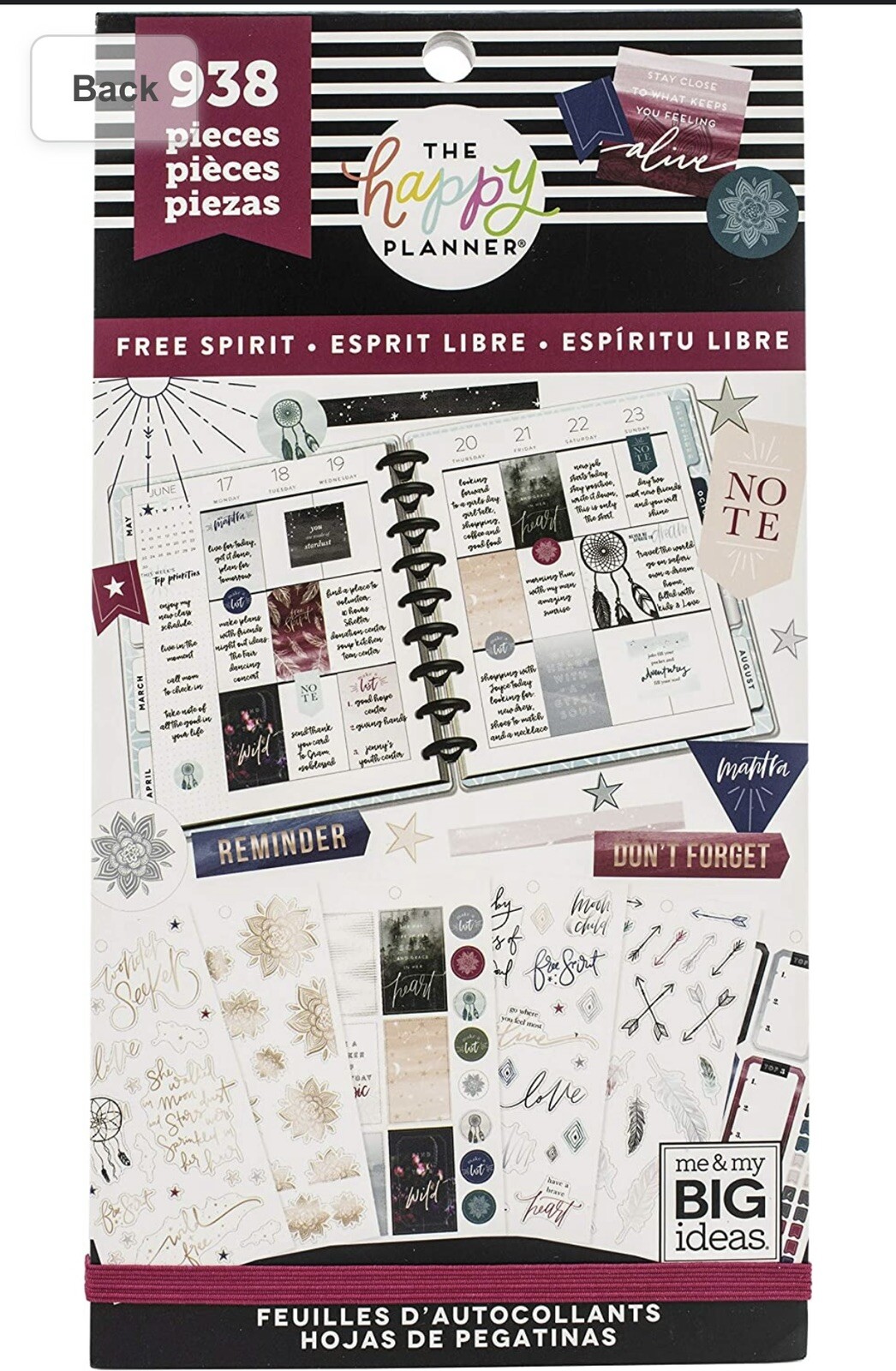 Happy Planner-Free Spirit STICKER BOOK. 938 Pieces