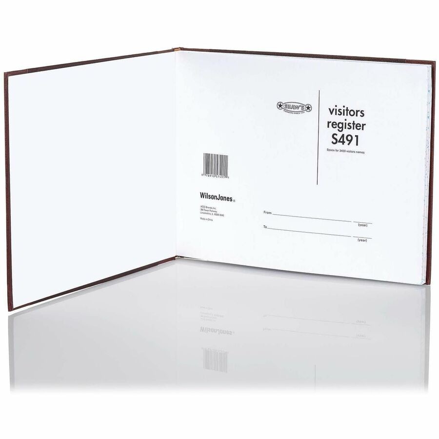 Acco S491 Visitor Register Book 208 Sheets Black 9.5×12.25