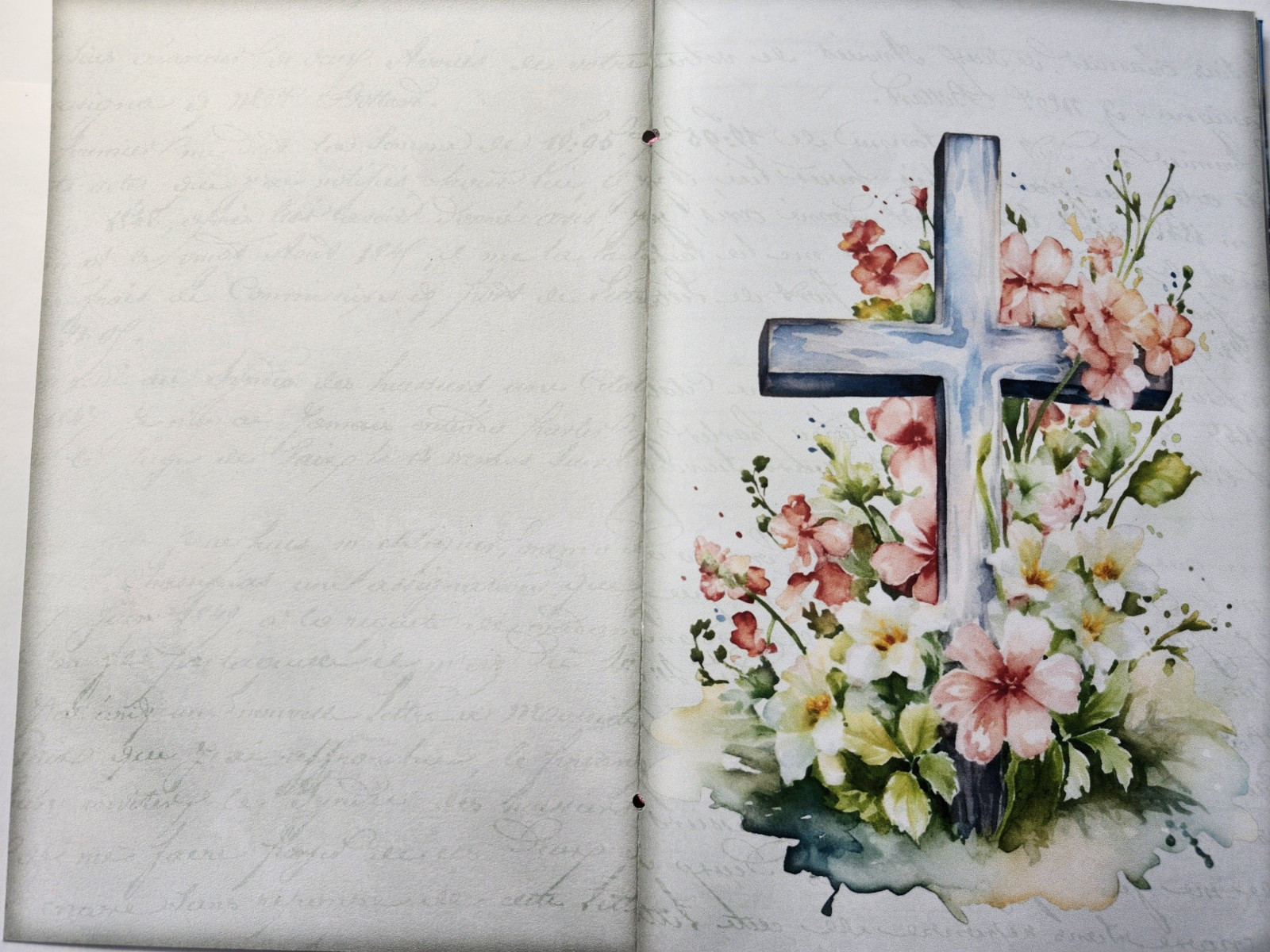 Junk Journal Blank Booklet “EASTER BLESSINGS” HANDMADE Easter Spring 5.5″x8.5