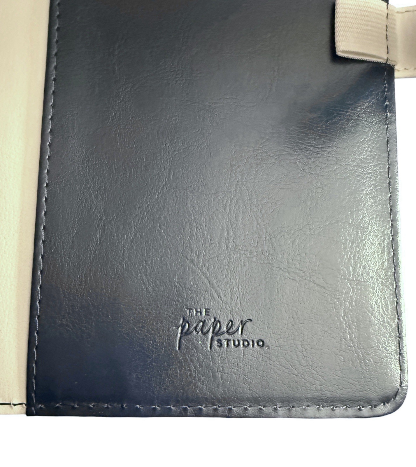 The Paper Studio Agenda 52 Navy Blue White Planner 6 Ring 7.5″ x 5.5″ w/Calendar