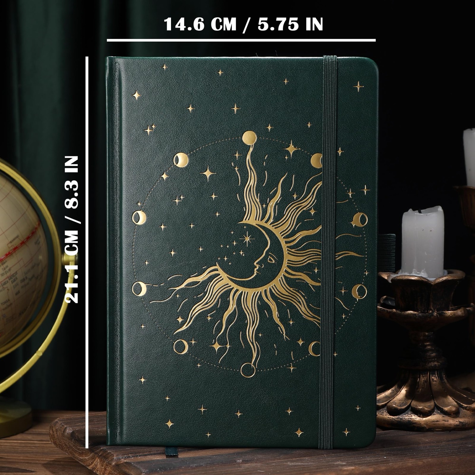 Sun & Moon Journals for Men, A5 Hardcover Notebooks for Writing for Work, Tra…