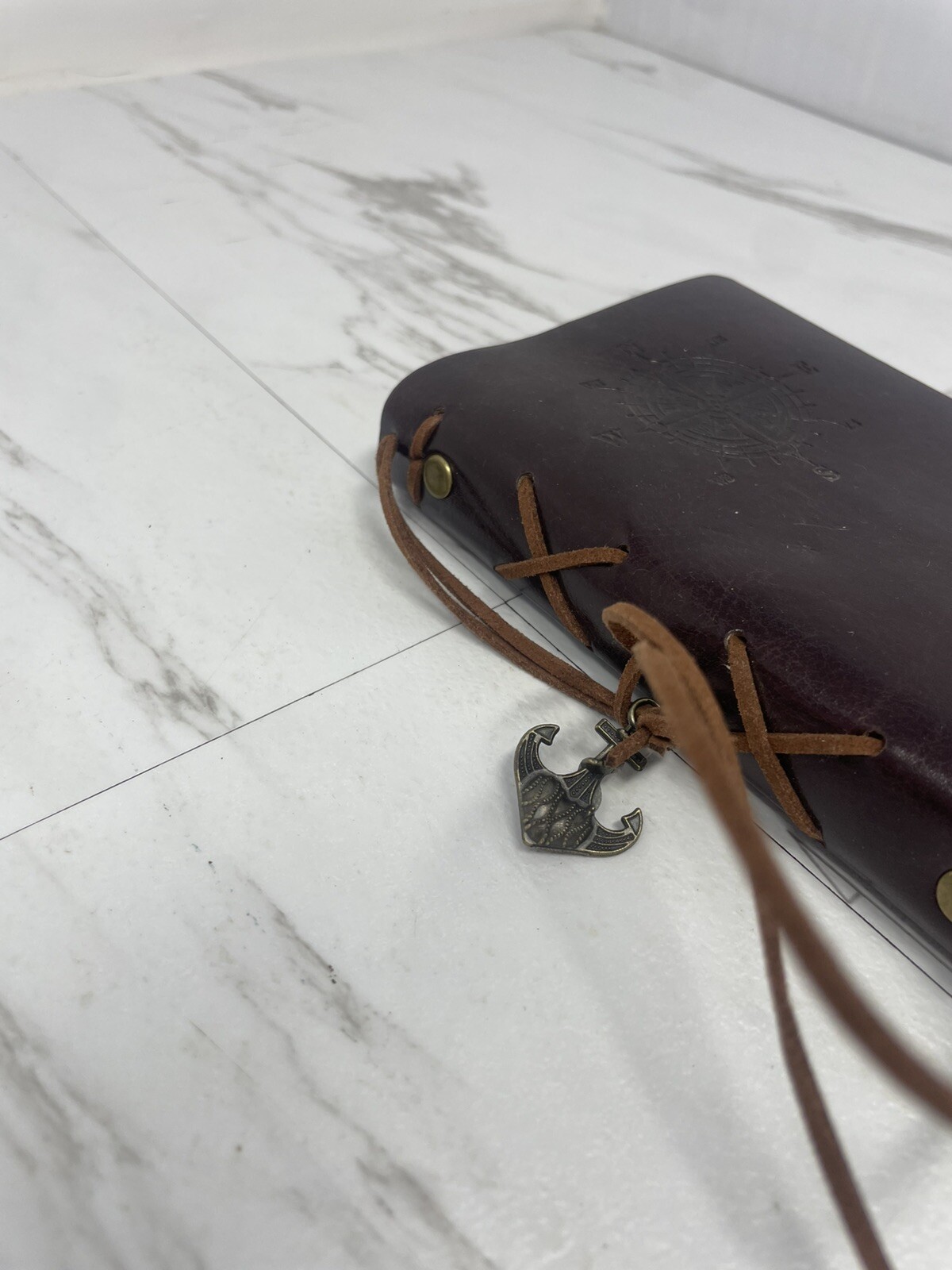 LUXURY Leather Bound Artisan Journal Travel Captain Yellow Pages