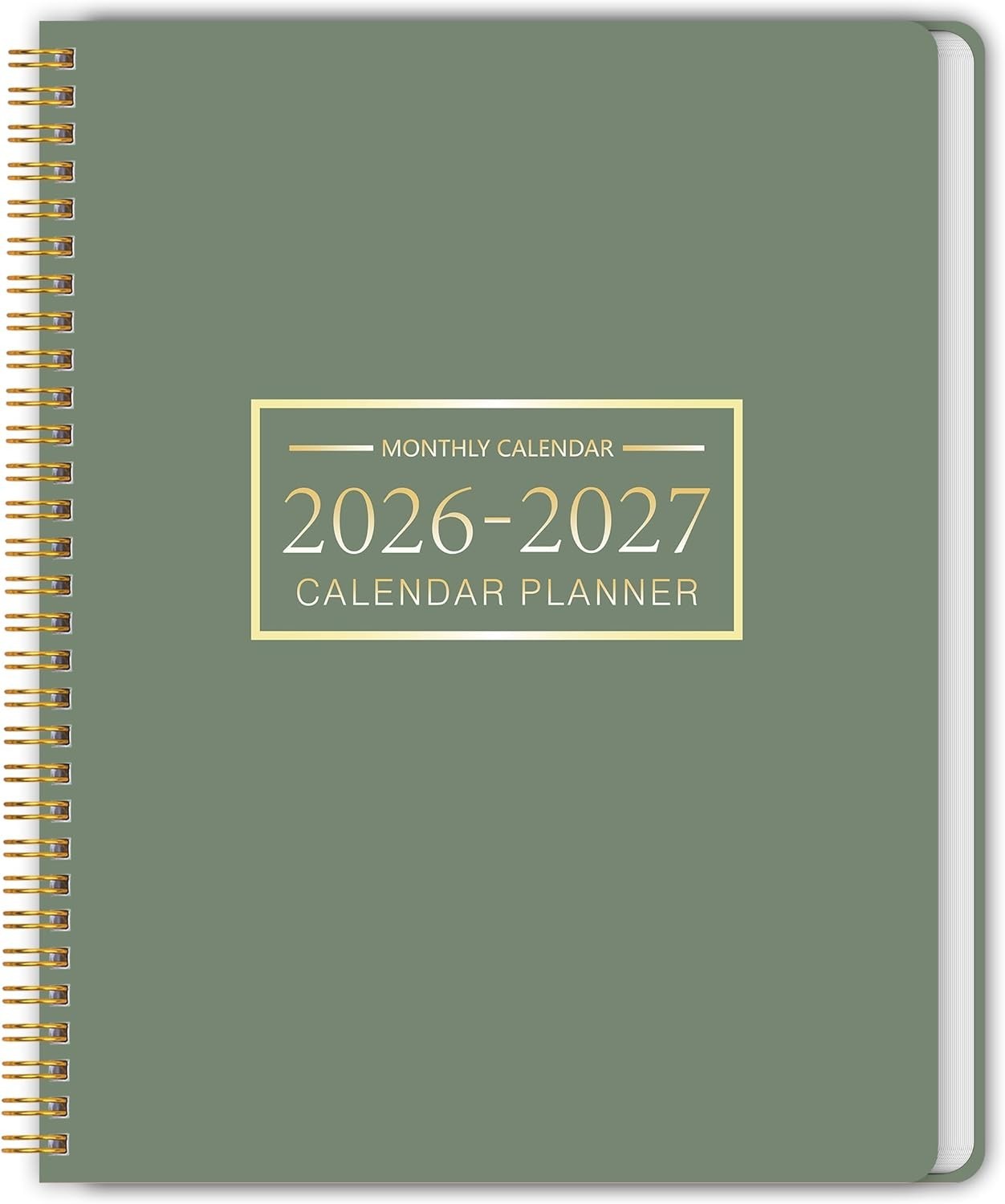 Monthly Planner 2026-2027 Water Resistant PVC Cover Spiral Bound Calendar for…