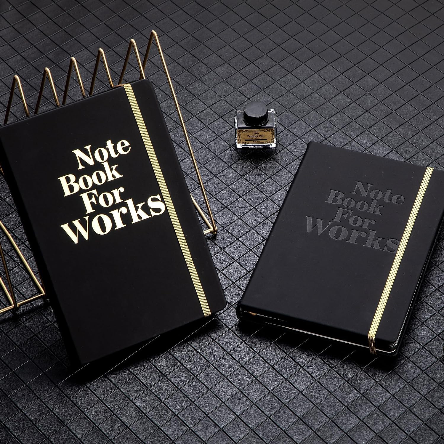 Lined Journal Notebook for Men and Women, 256 Pages Black Journals for Writing