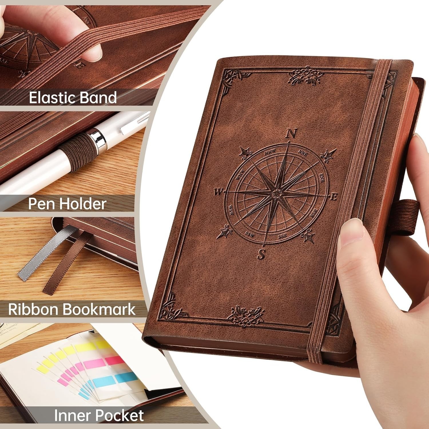 Small Lined Pocket Journal Notebook for Men – 256 Numbered Pages College Rule…