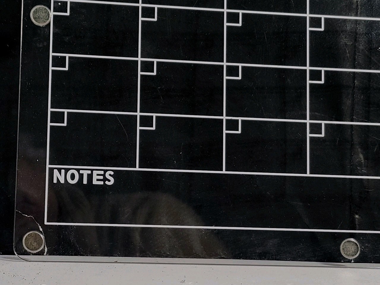 Clear Acrylic Dry Erase Magnetic Monthly/Weekly Planner School/Schedule 16½”x12″