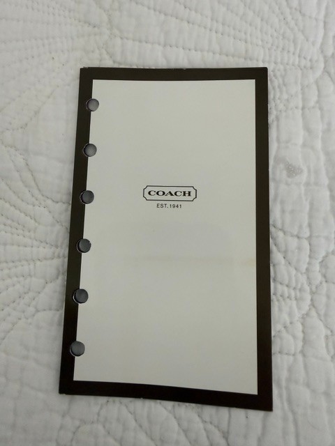 Vintage Coach Red Leather Address/Journal Notebook with Tabs 4 1/2″ X 6″ 6 Rings
