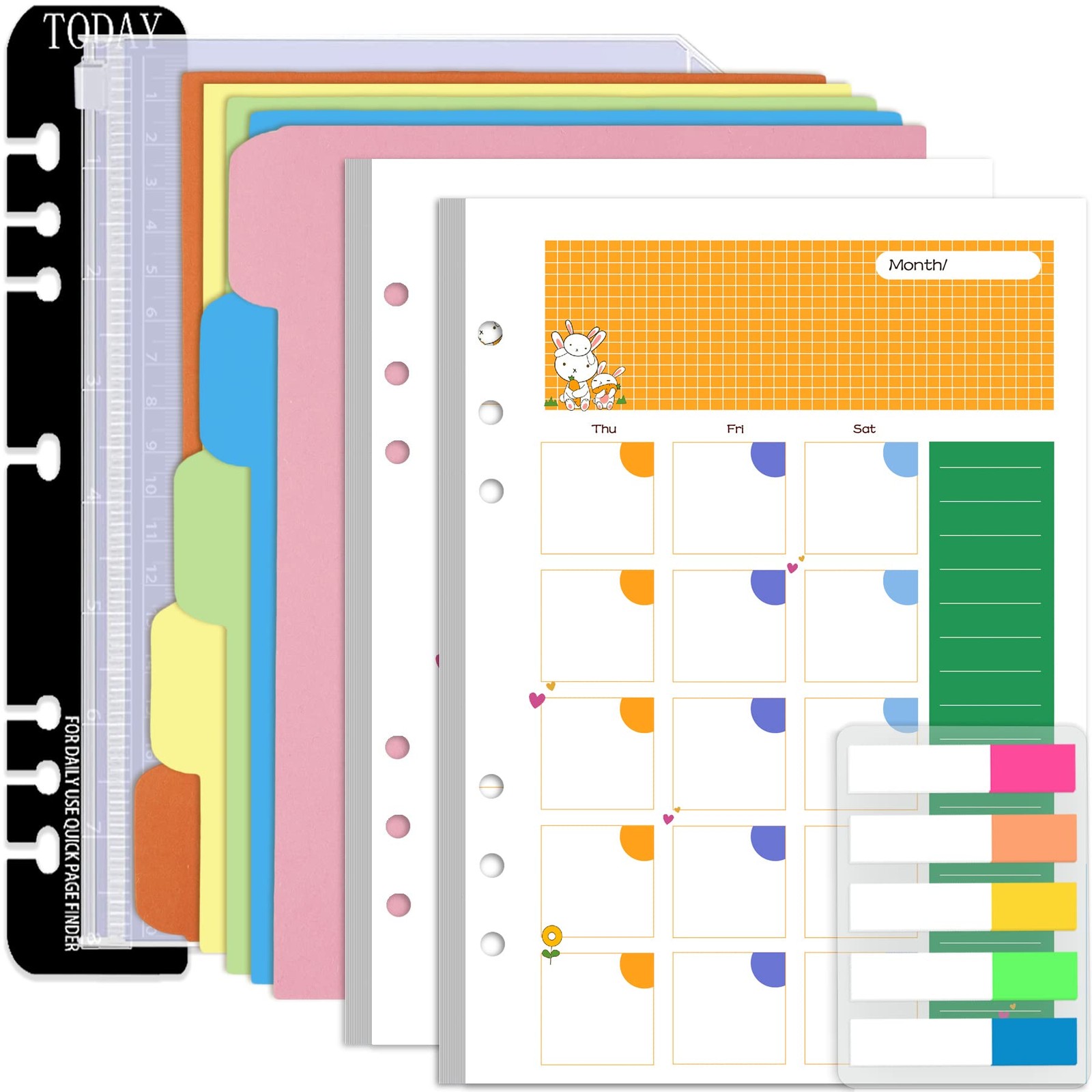 Rancco A5 Planner Inserts Monthly A5, Refills