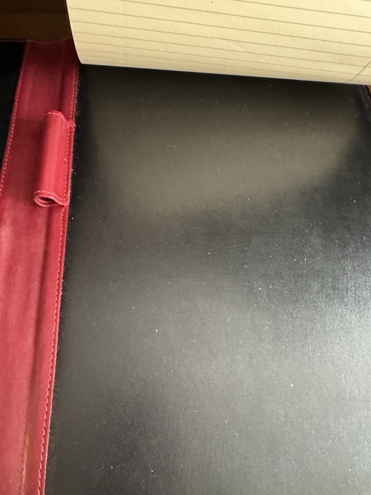 Red Leather Like Planner Organizer Padfolio Portfolio JNR Embossed 12.5×9.5