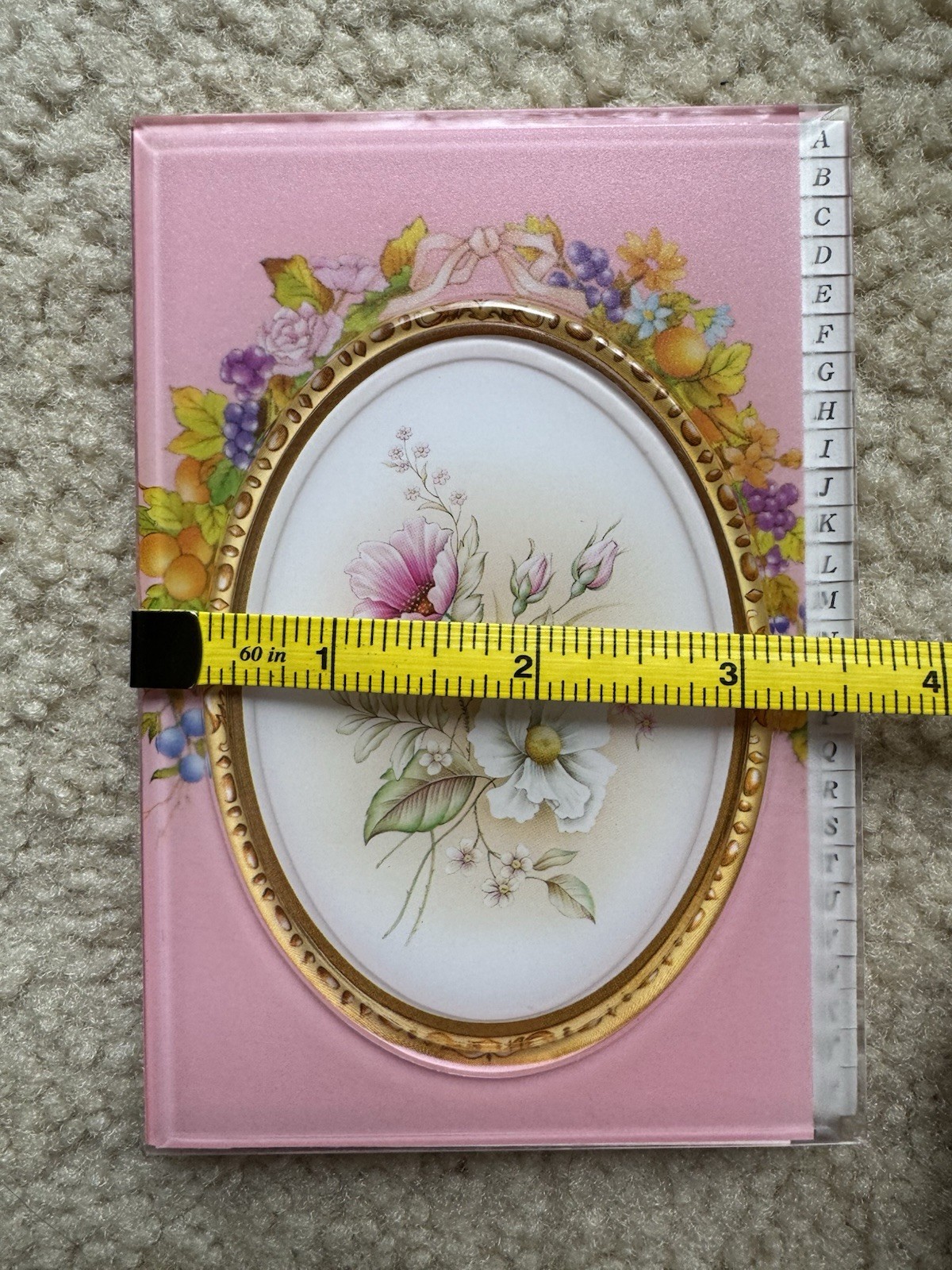 Floral Address Books Hardcover Laquer 3.5×5″ Wildflowers Blue Pink Lavender Gift